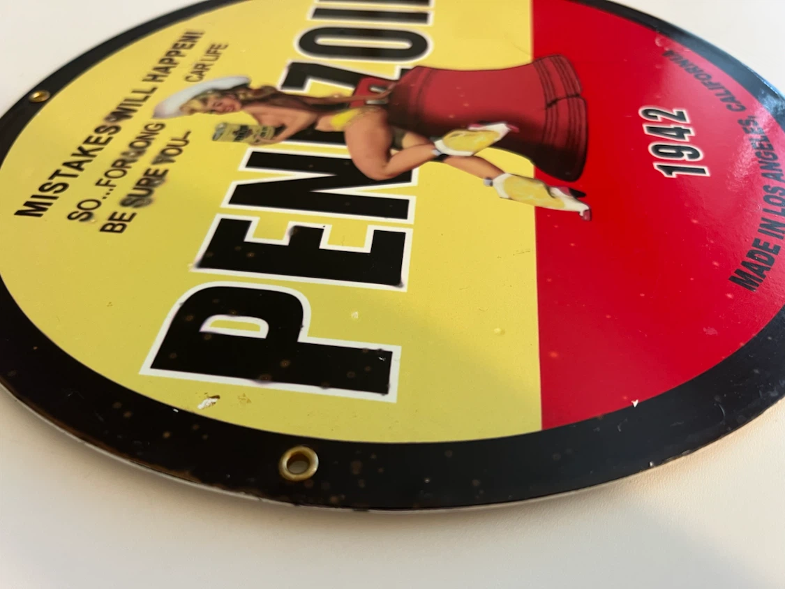 Pennzoil 1942 Tin Sign - photo 2