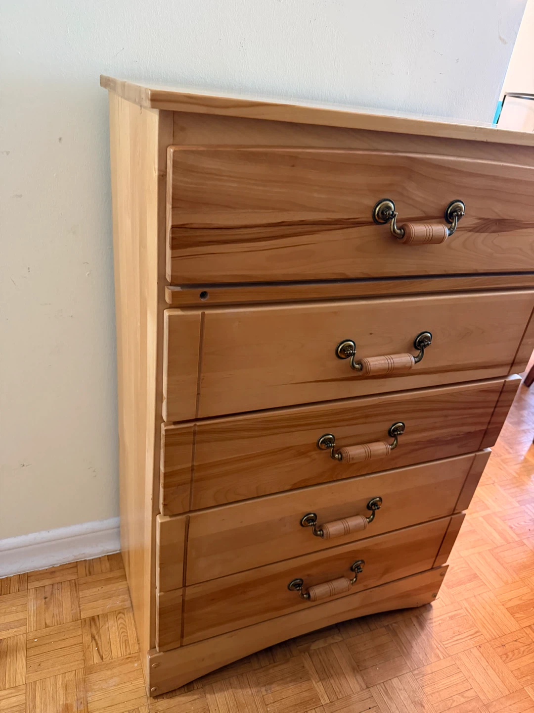 Solid pine Wood 5-Drawer Dresser - photo 2