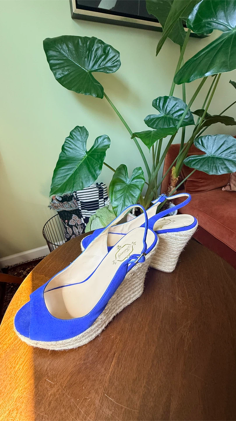 Blue Espadrille Wedge Sandals - photo 2