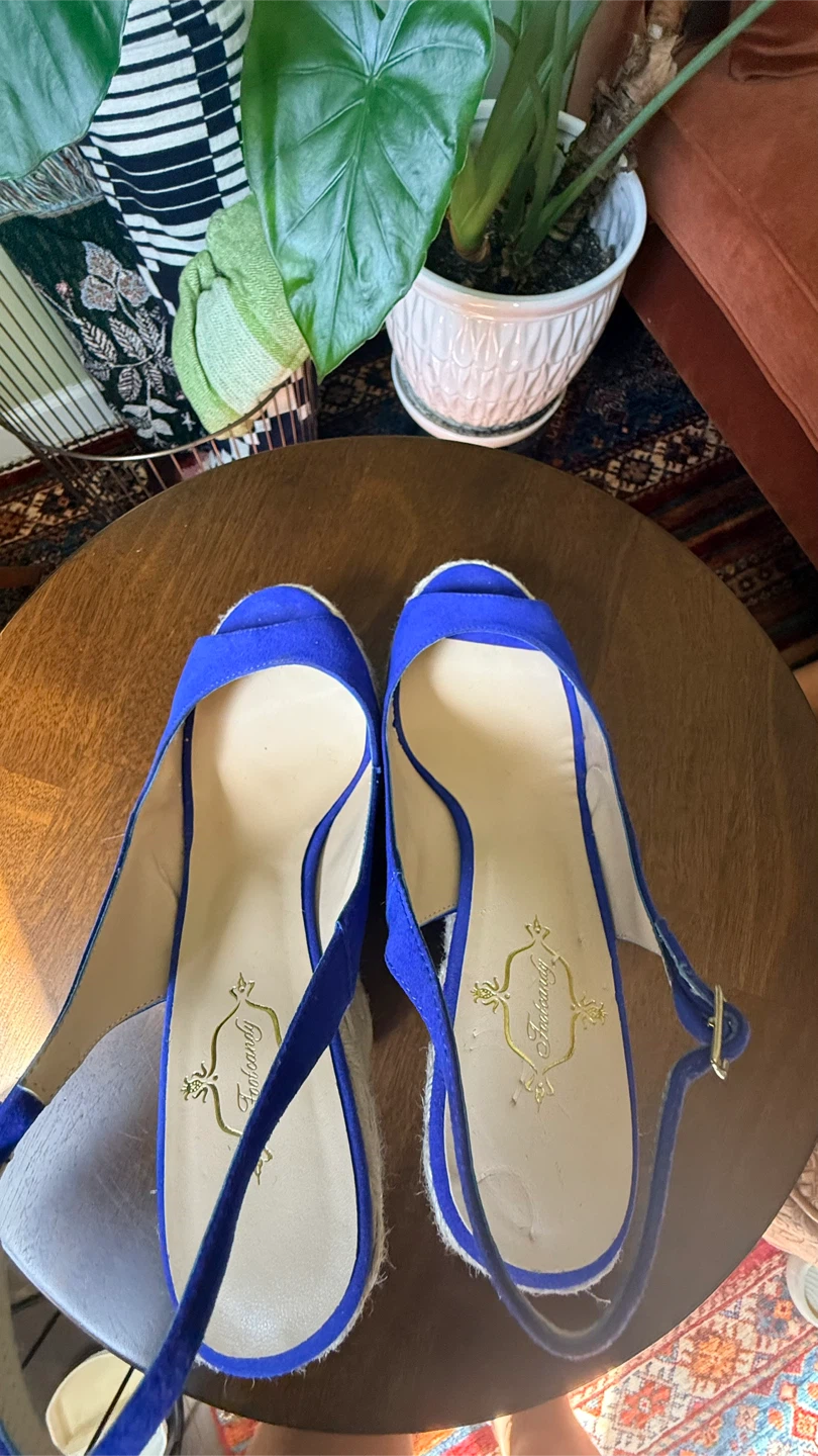 Blue Espadrille Wedge Sandals - photo 4