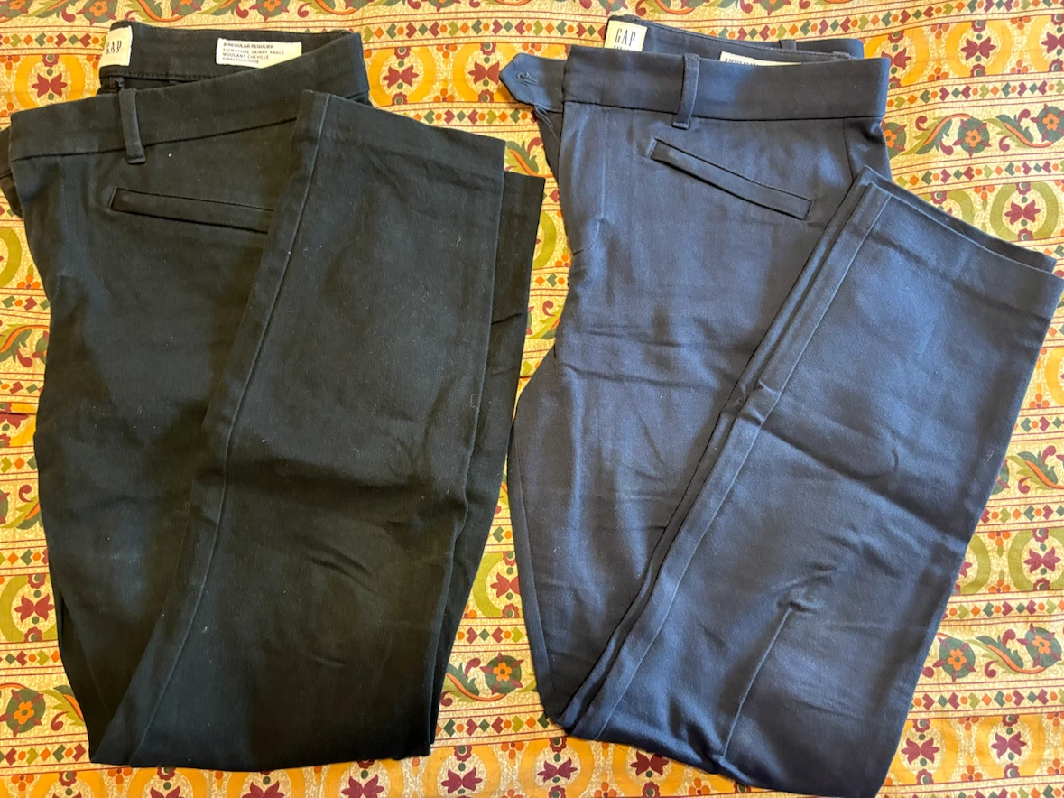 GAP 8 Regular Ankle Pants (Black & Navy)
