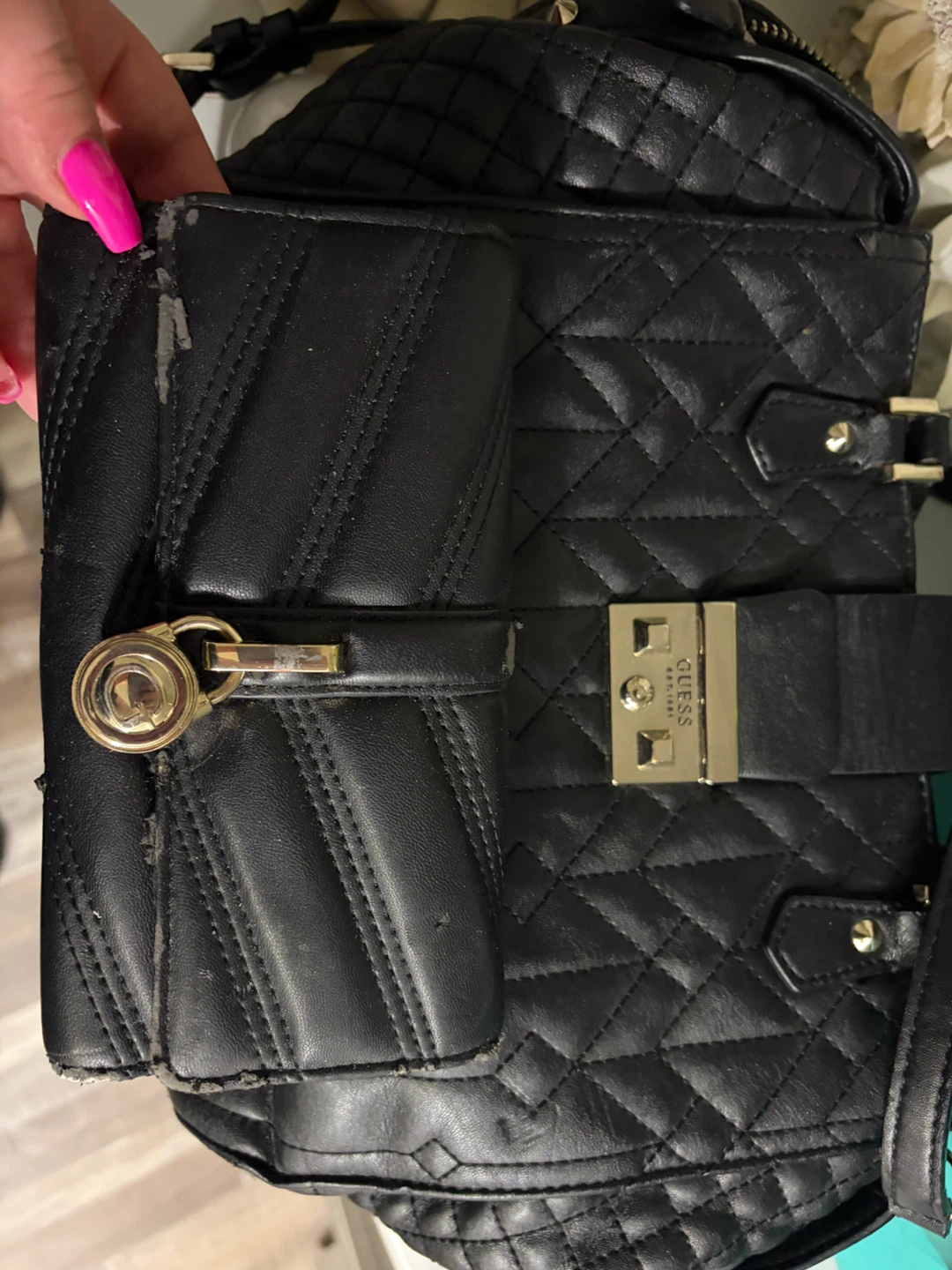 Black Guess leather purse, and Wallet