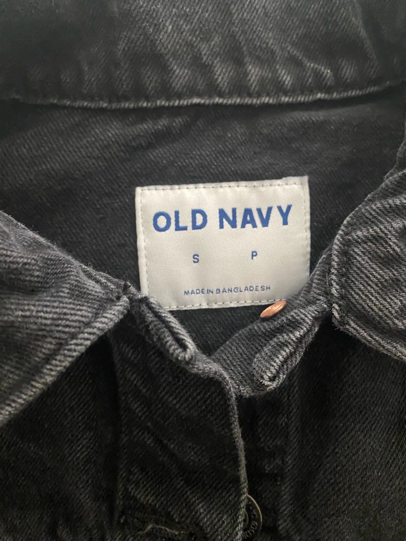 Old Navy Black Denim Jacket - Size S - photo 2