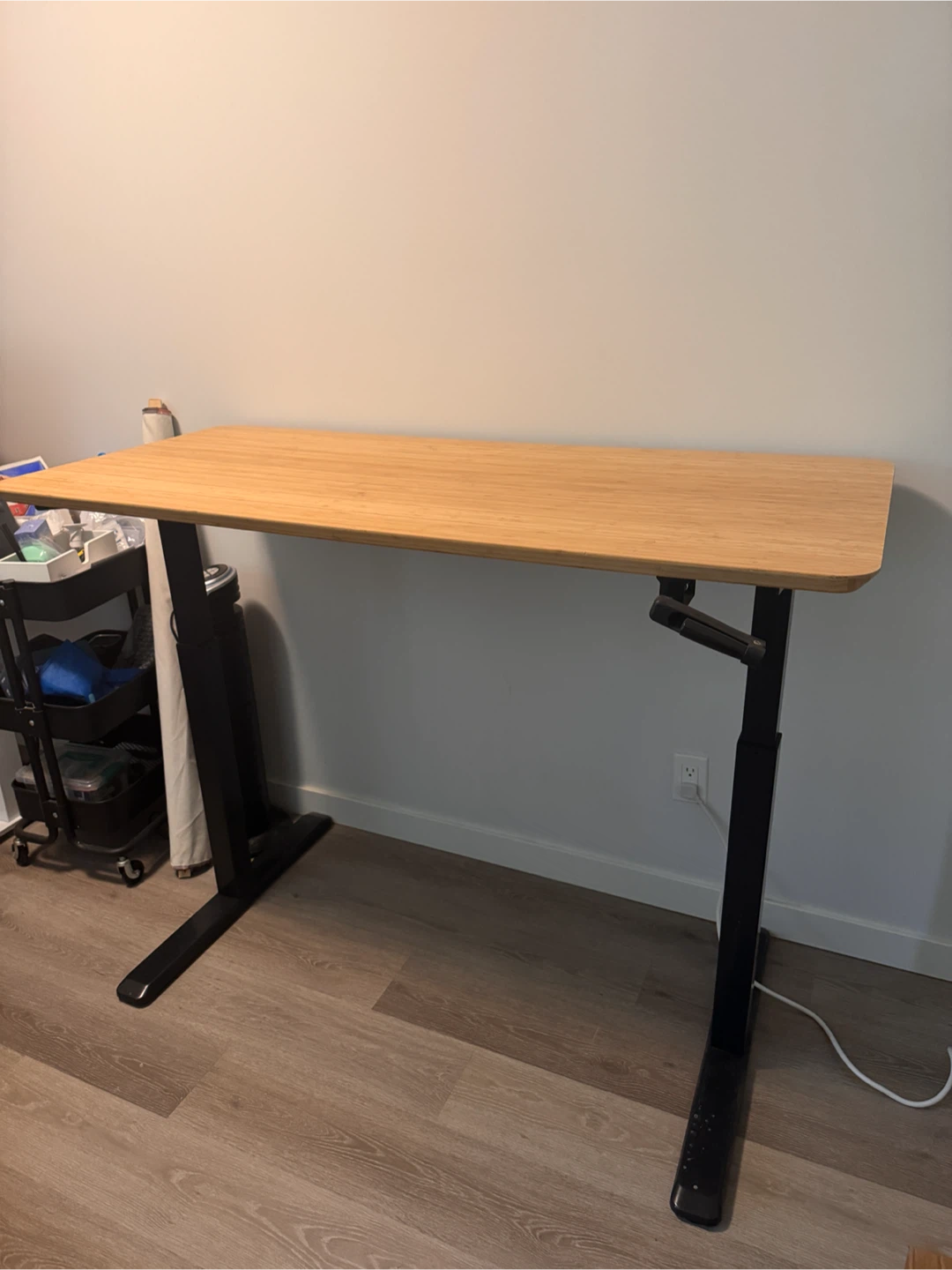 Adjustable Standing Desk with custom Bamboo Top