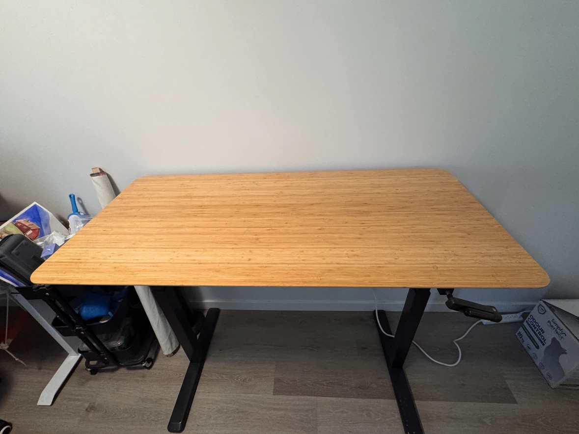 Adjustable Standing Desk with custom Bamboo Top - photo 2