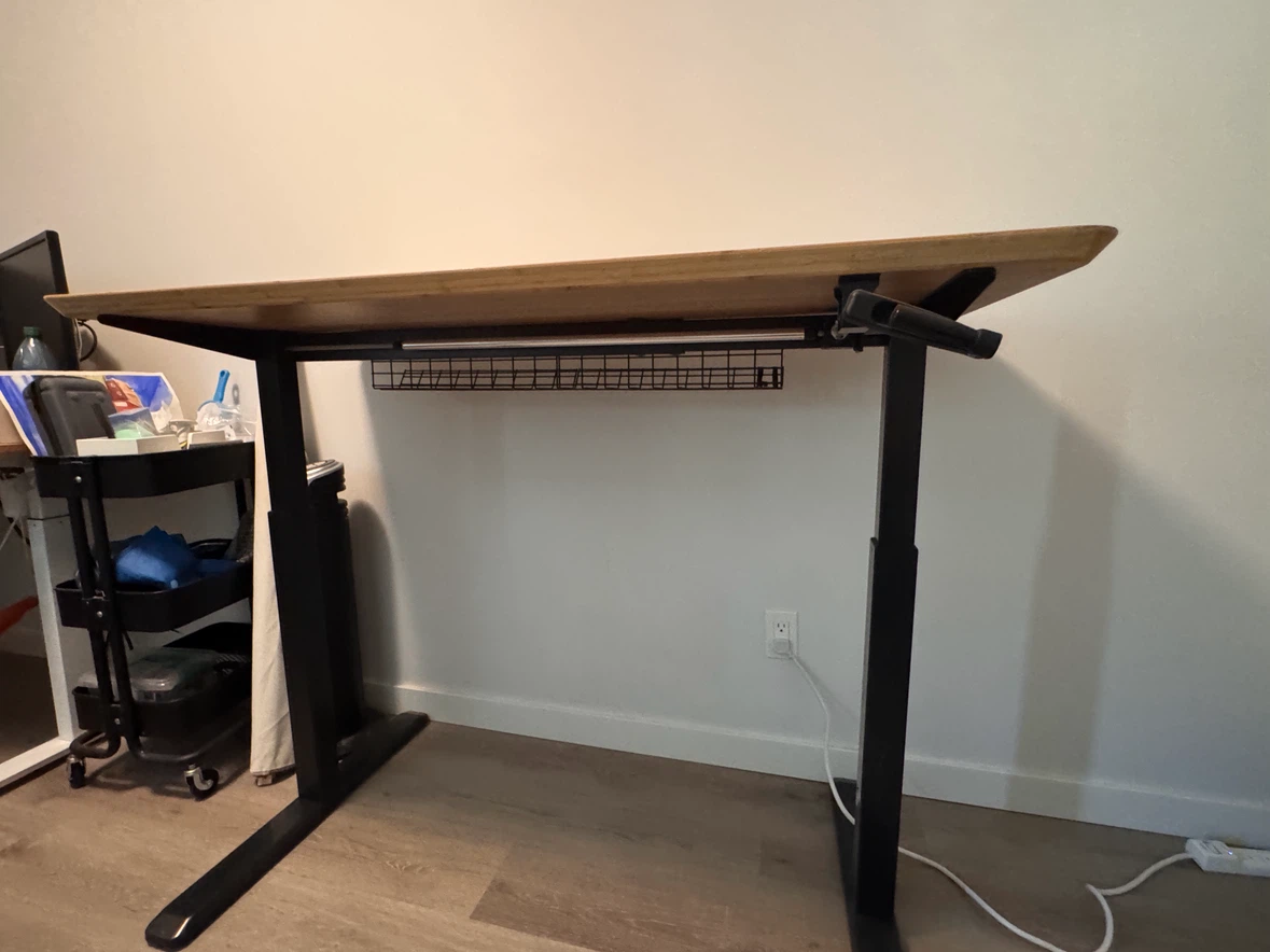 Adjustable Standing Desk with custom Bamboo Top - photo 3