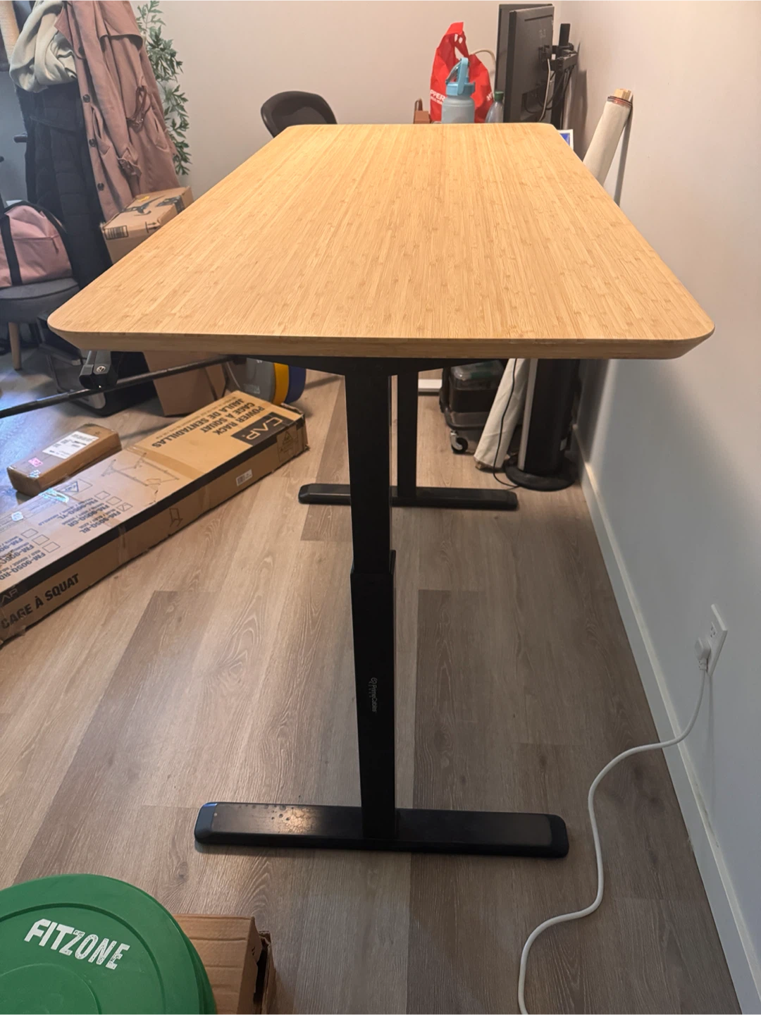 Adjustable Standing Desk with custom Bamboo Top - photo 4