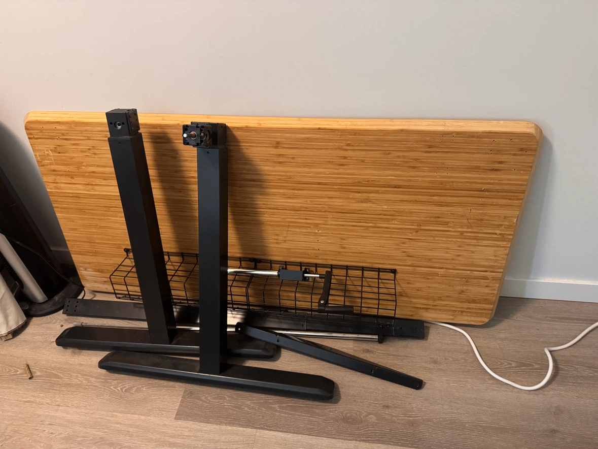 Adjustable Standing Desk with custom Bamboo Top - photo 5