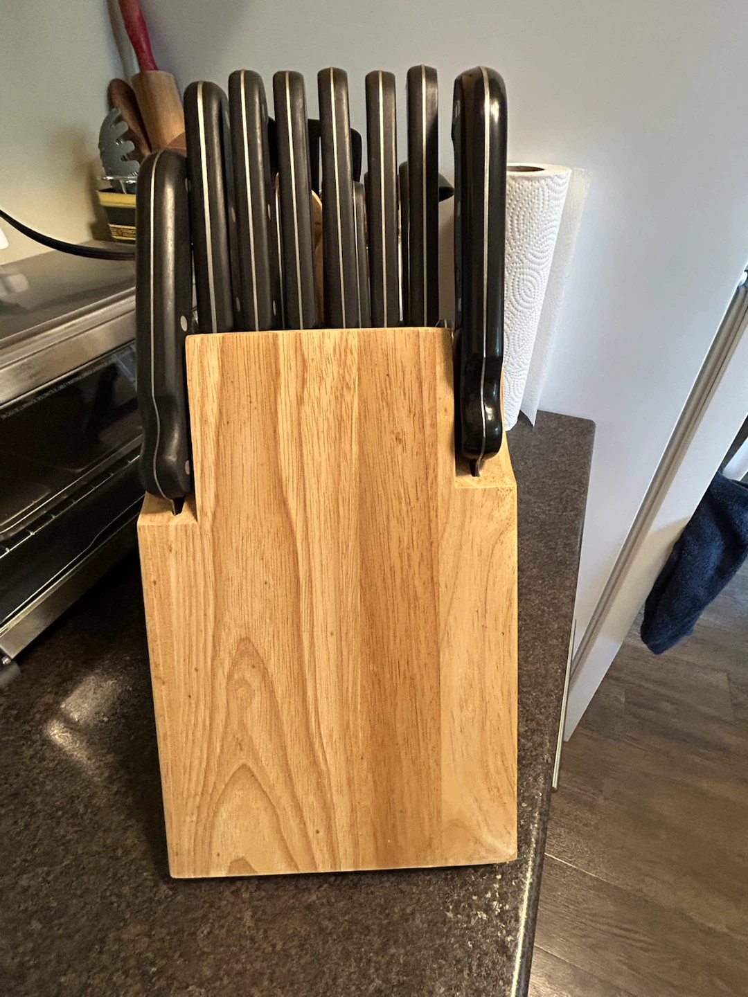 Ronco knife set and wooden block - photo 2