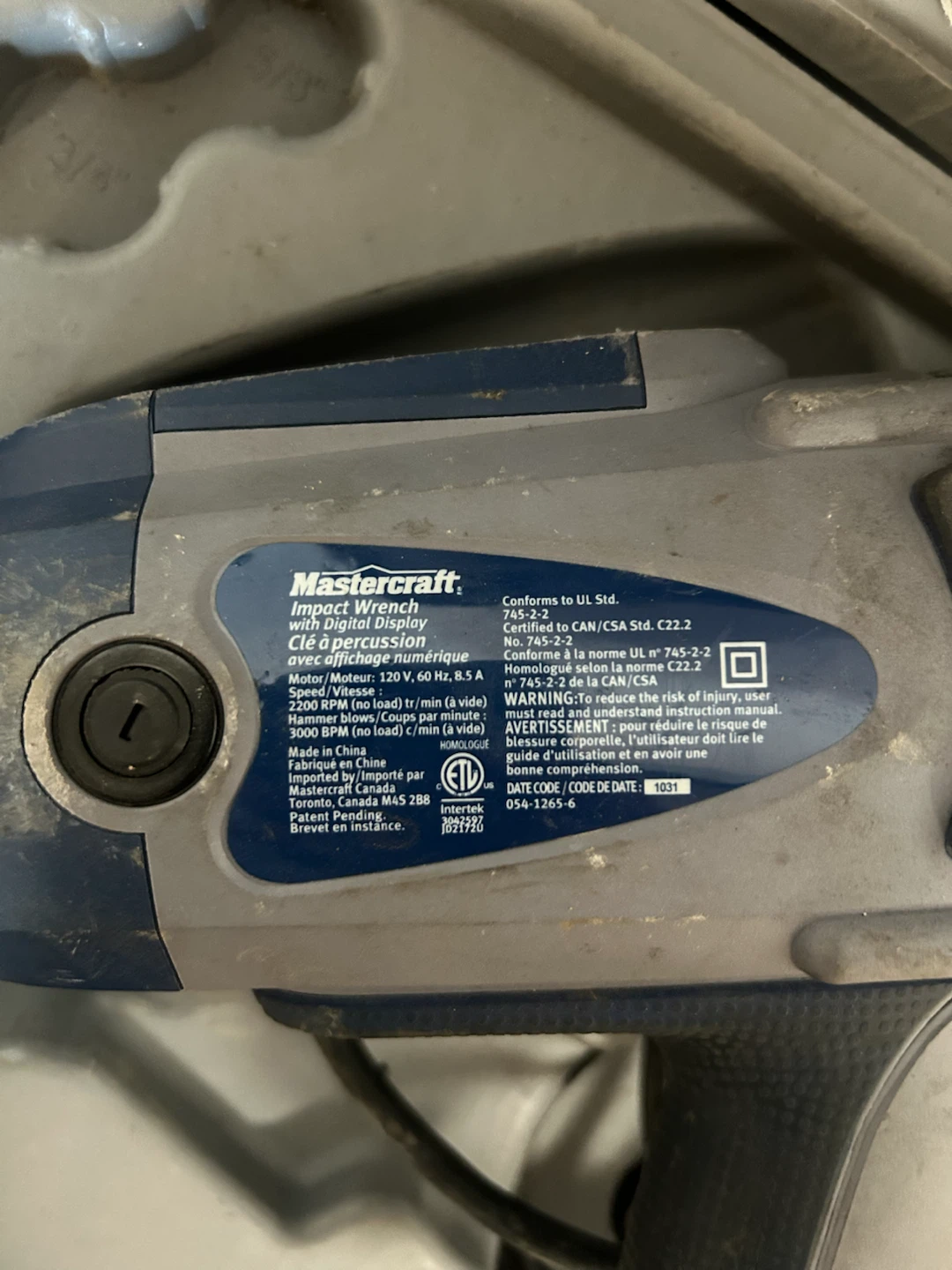 Mastercraft Digital Impact Wrench 8.5amp - photo 3