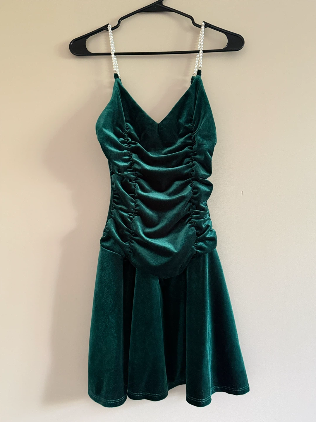 Emerald Velvet Dress – Size XS