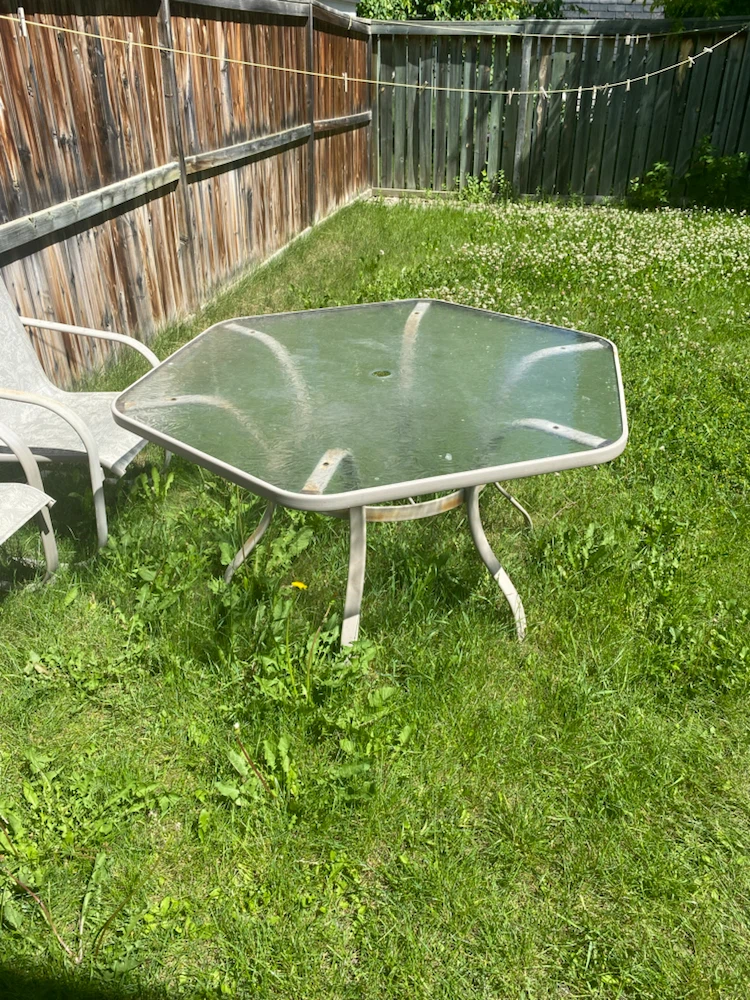Glass Top Patio Table
