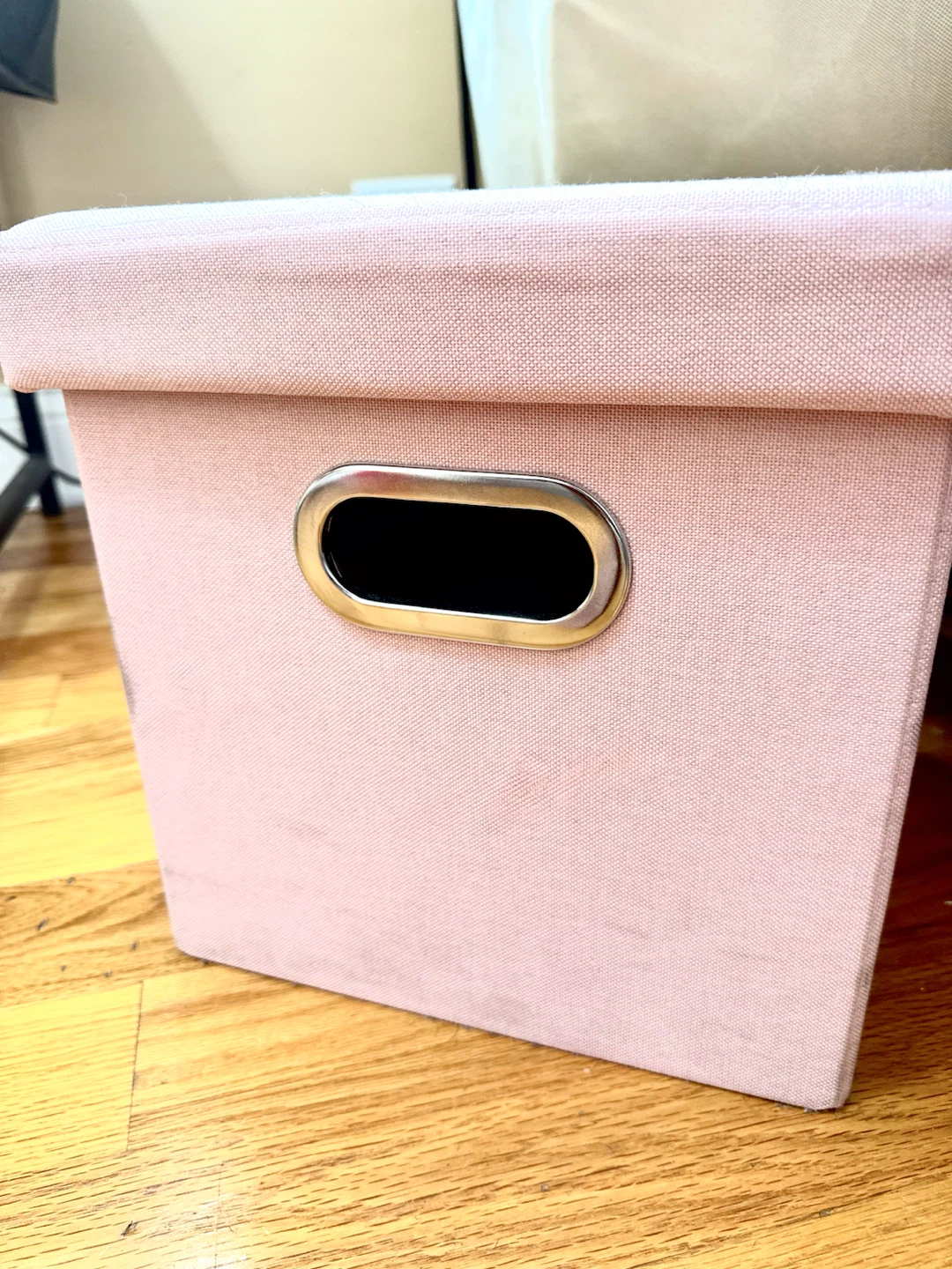 Pink Fabric Storage Cube with Handles - photo 2