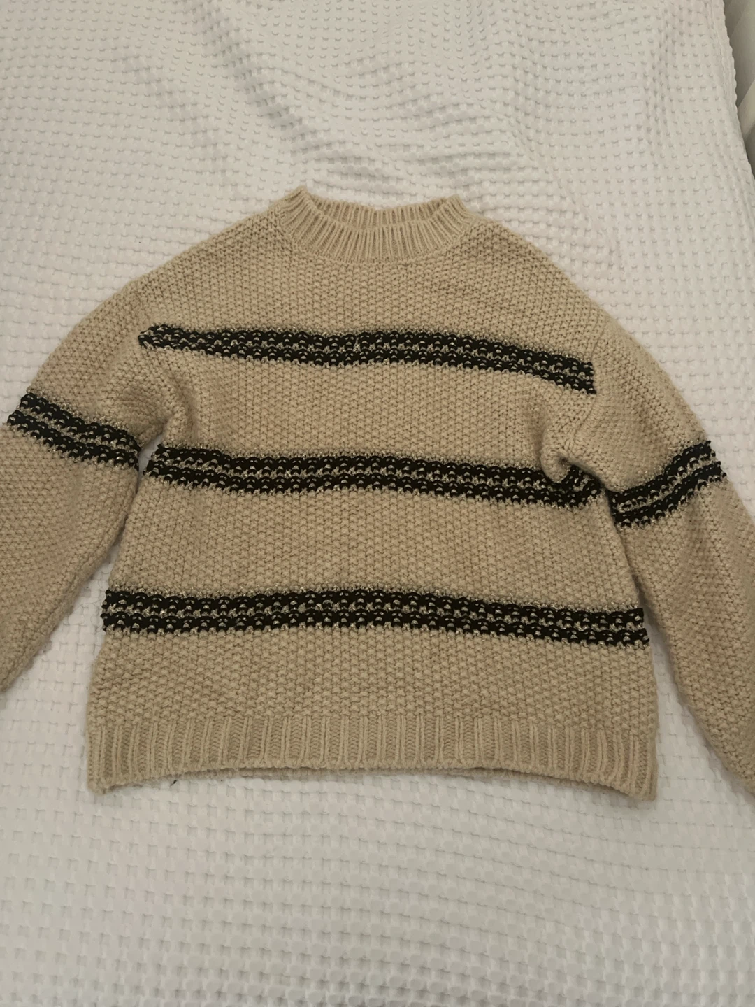 Mango Striped Knit Sweater Size Small