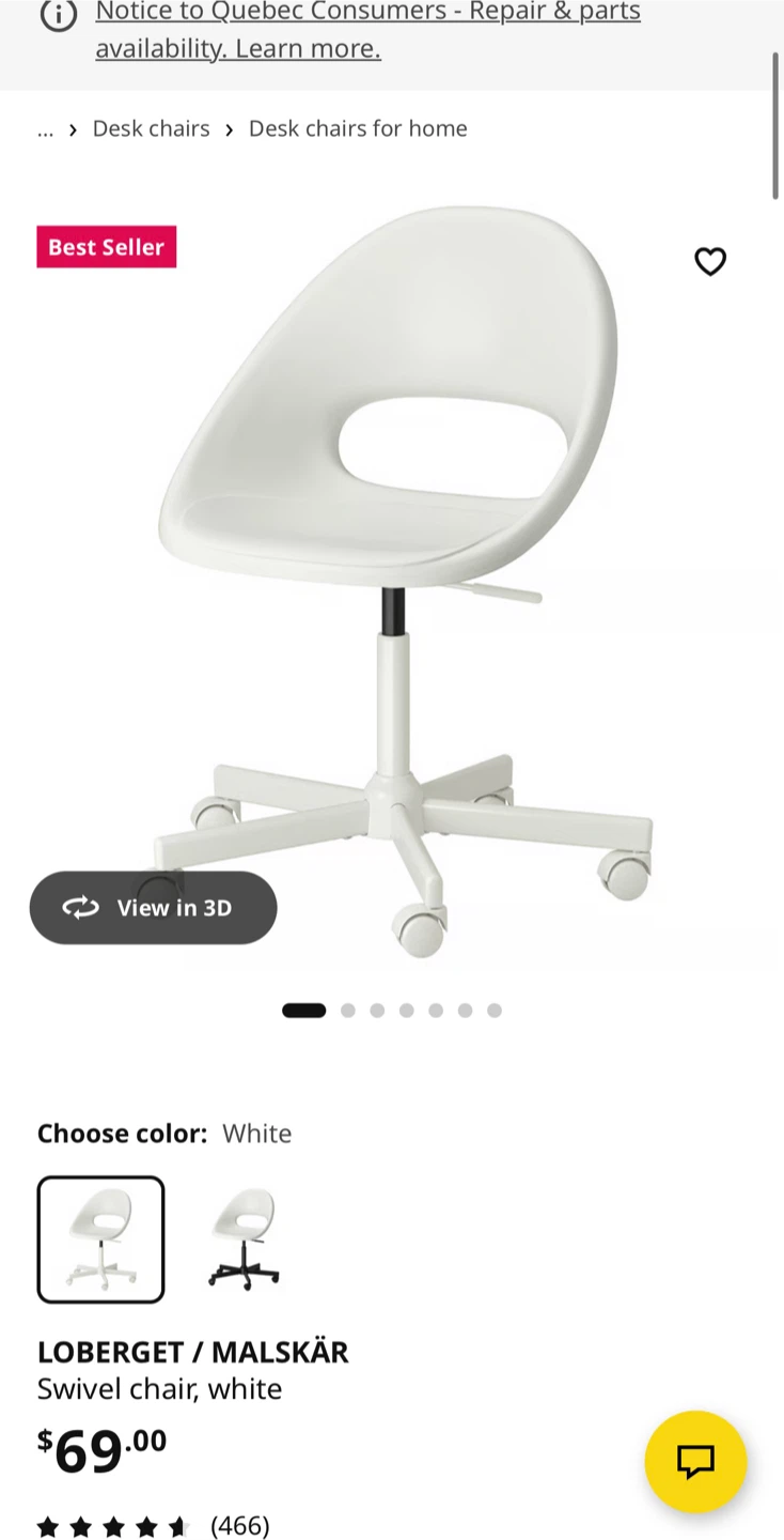 IKEA LOBBERGET / MALSKÄR Swivel Chair - photo 5