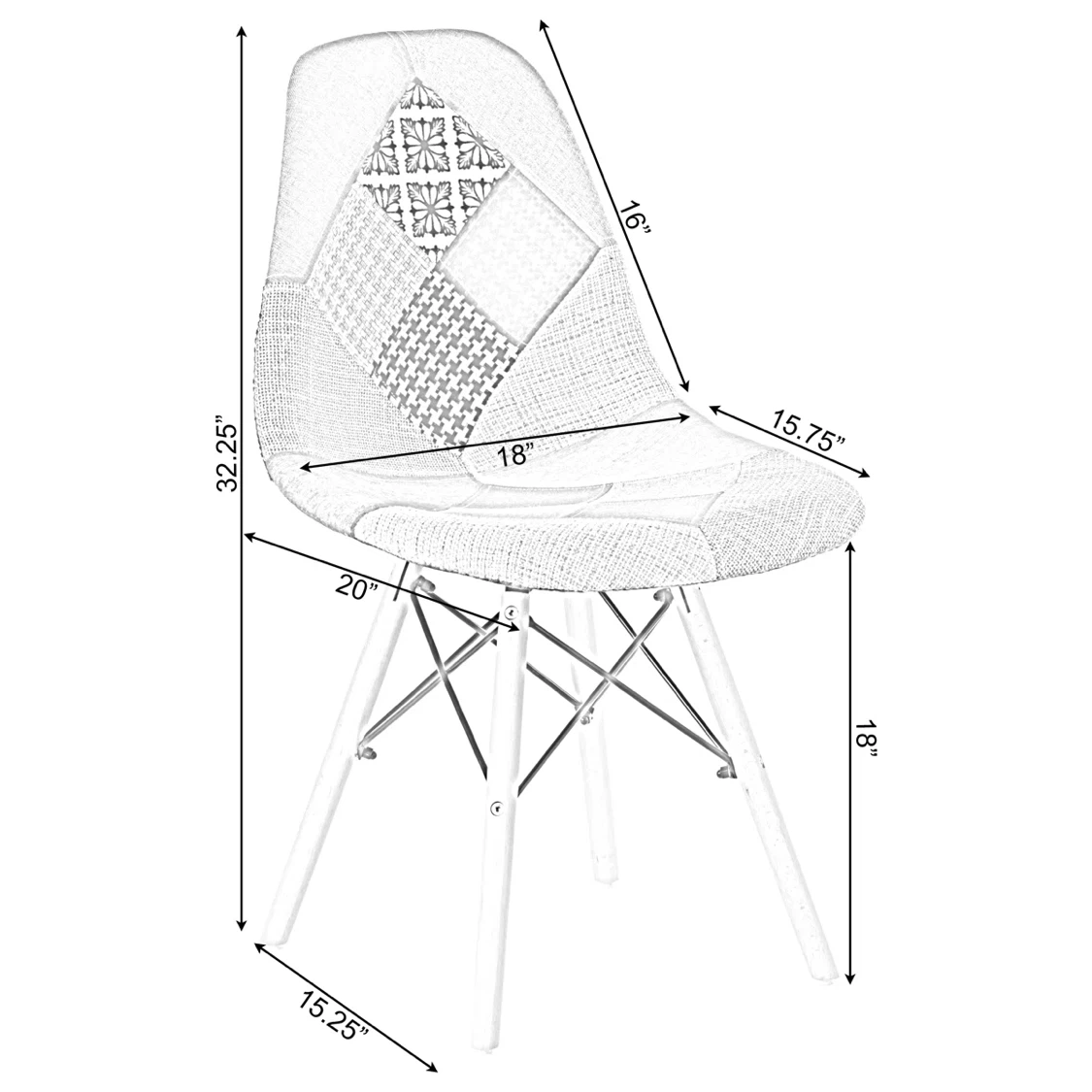 Set of 4 Dining Chairs - photo 4