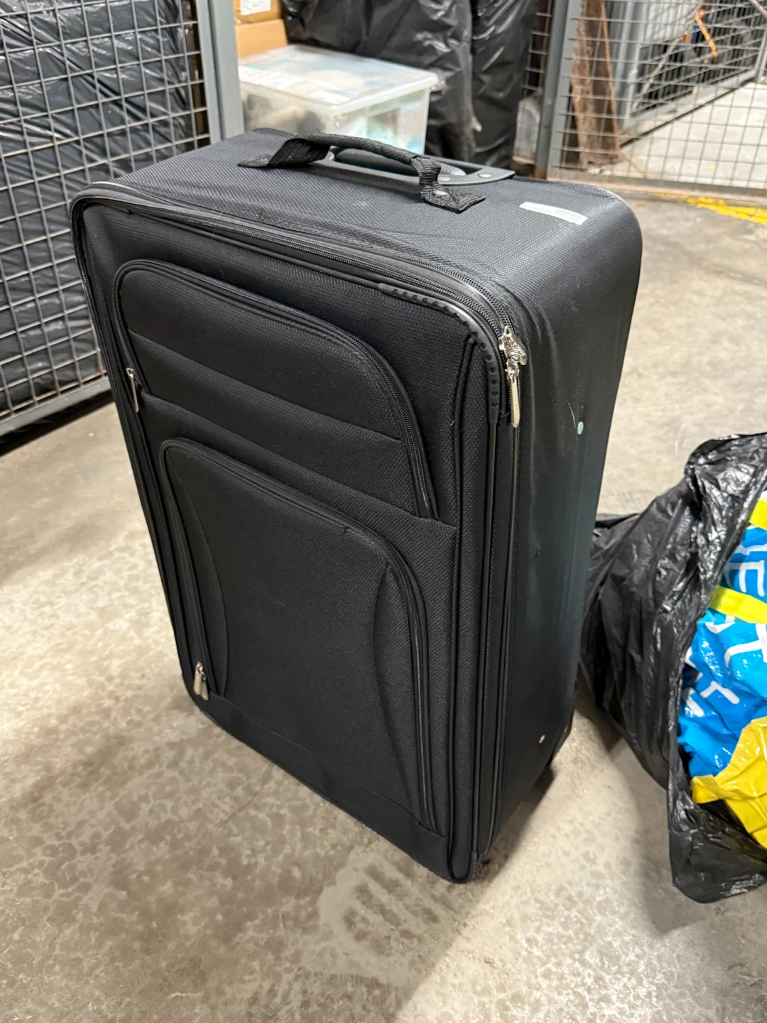 Black large suitcase luggage