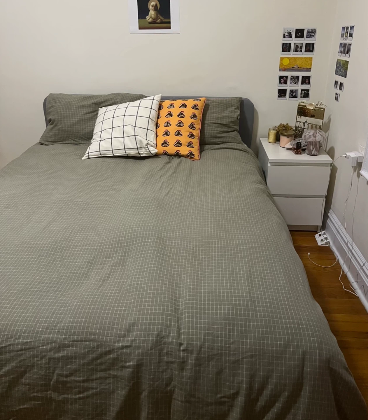 IKEA bed frame  + Mattress (Queen size bed)
