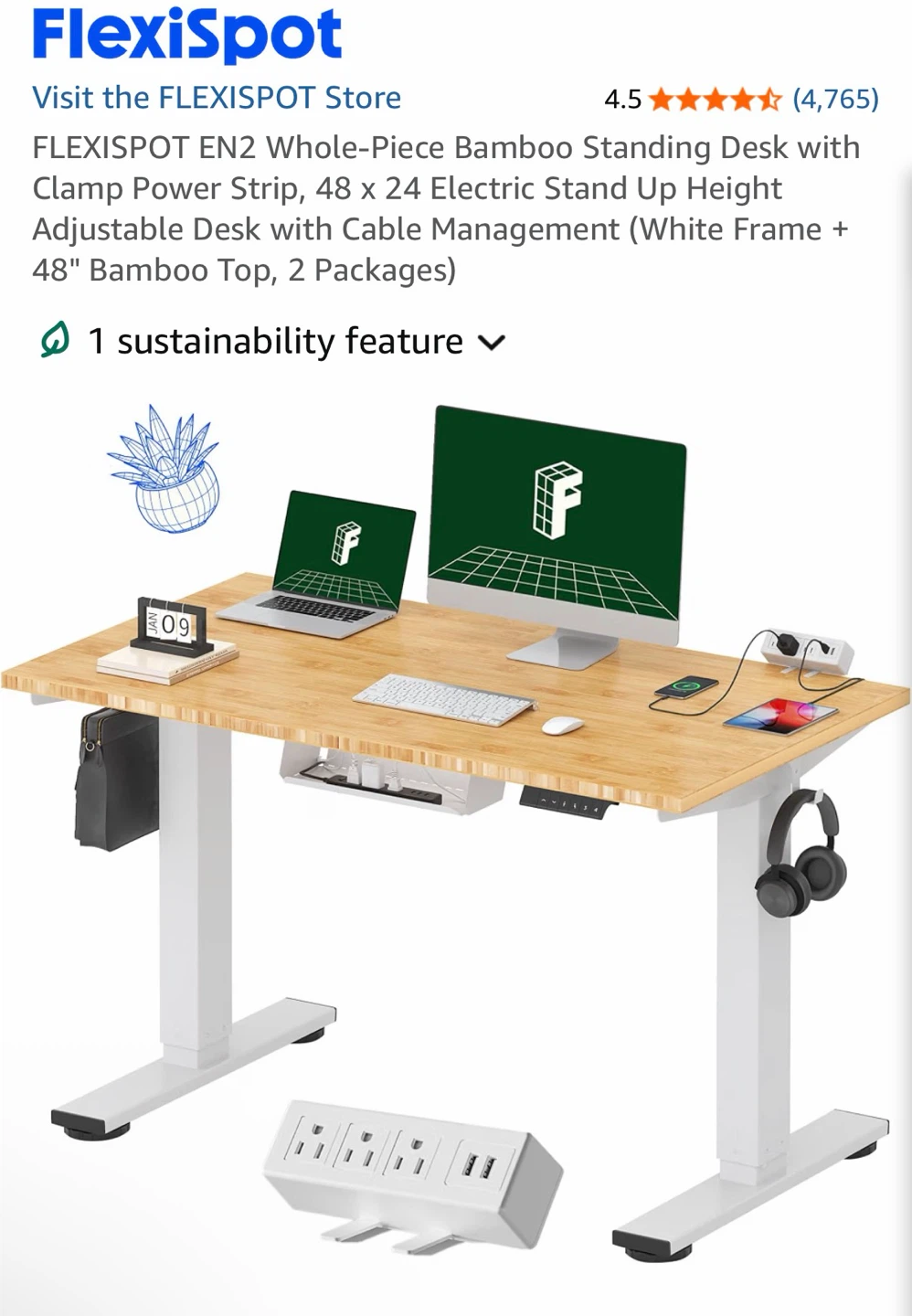 FlexiSpot EN2 Electric Standing Desk - photo 5