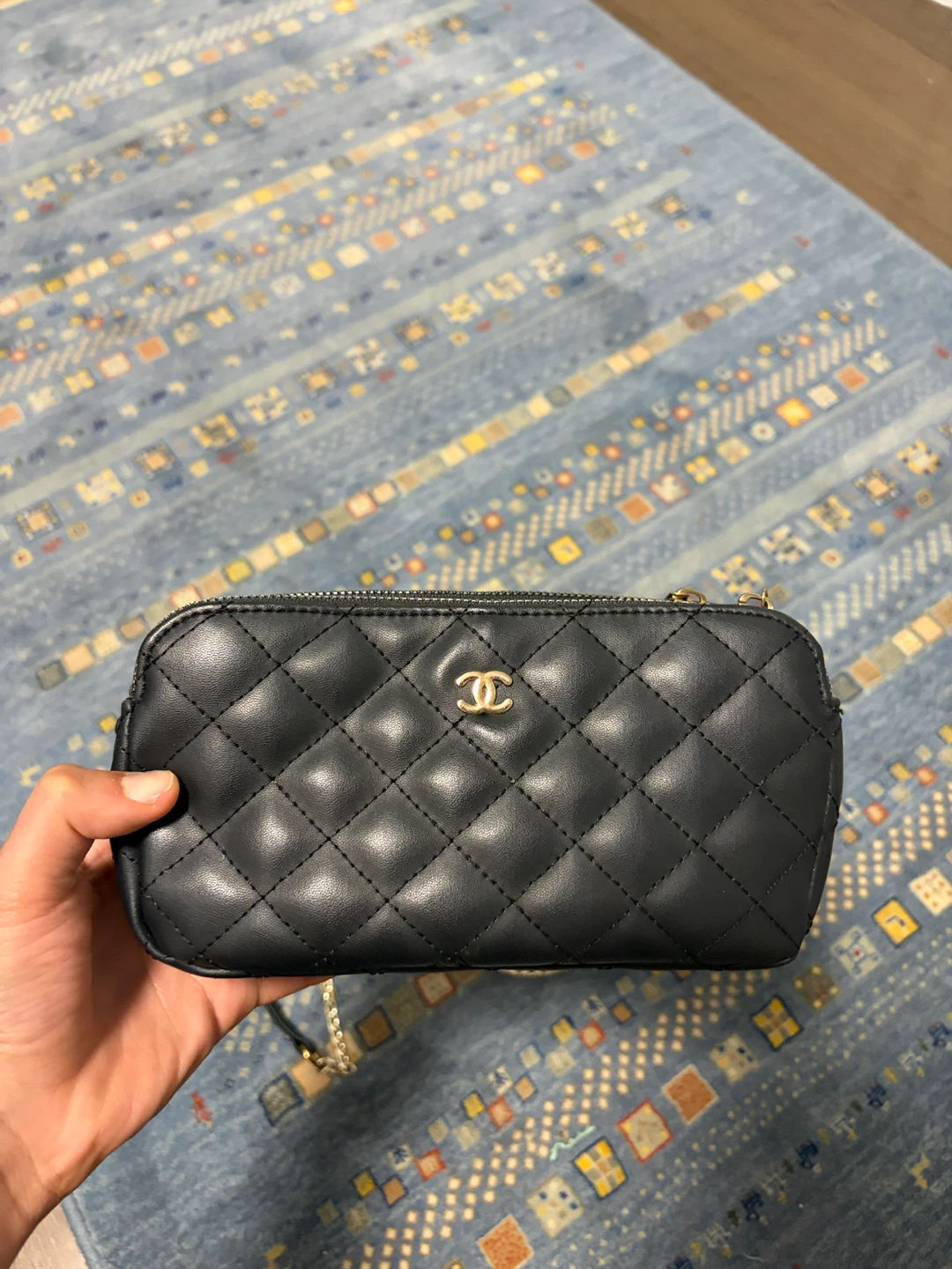 Black Quilted Chain Bag