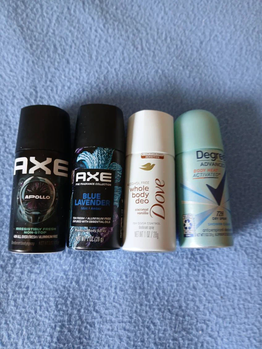 Axe Apollo & Blue Lavender, Dove,Degree Deodorants