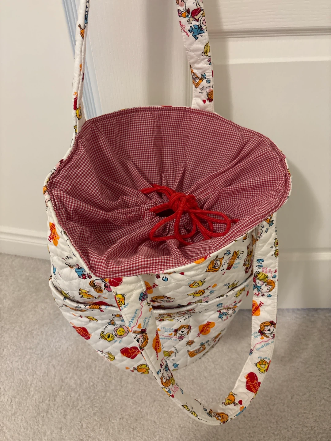 Quilted Tote Bag with Cartoon Print - photo 2