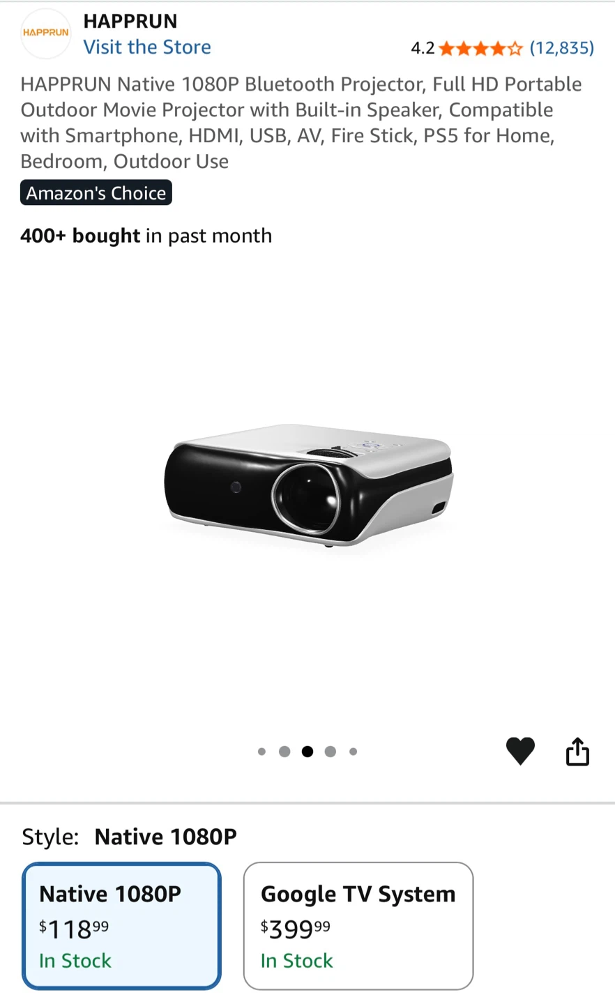Portable Bluetooth Projector - photo 3
