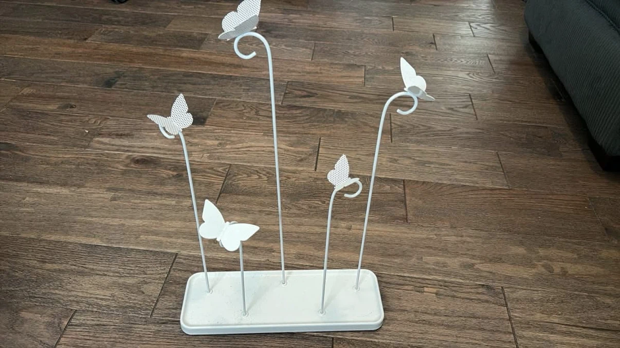 White Butterfly Display Stand