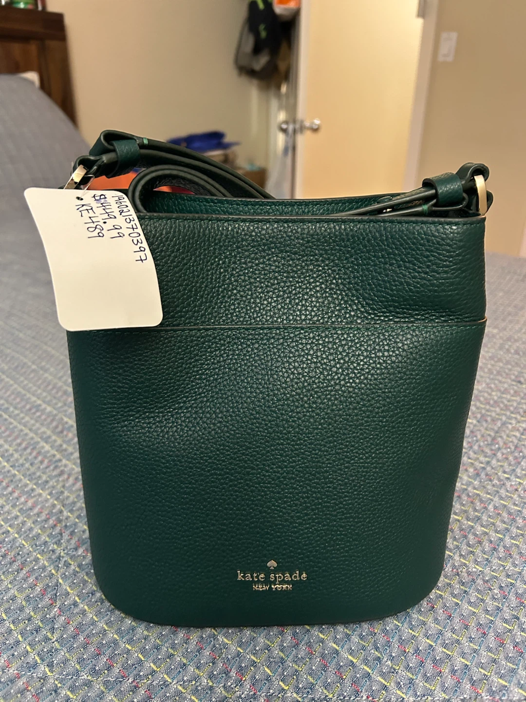 Kate Spade Green Leather Bucket Bag