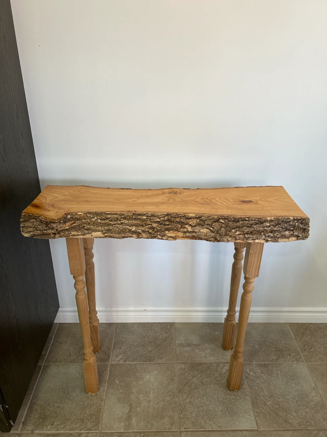 Live Edge Wood Console Table