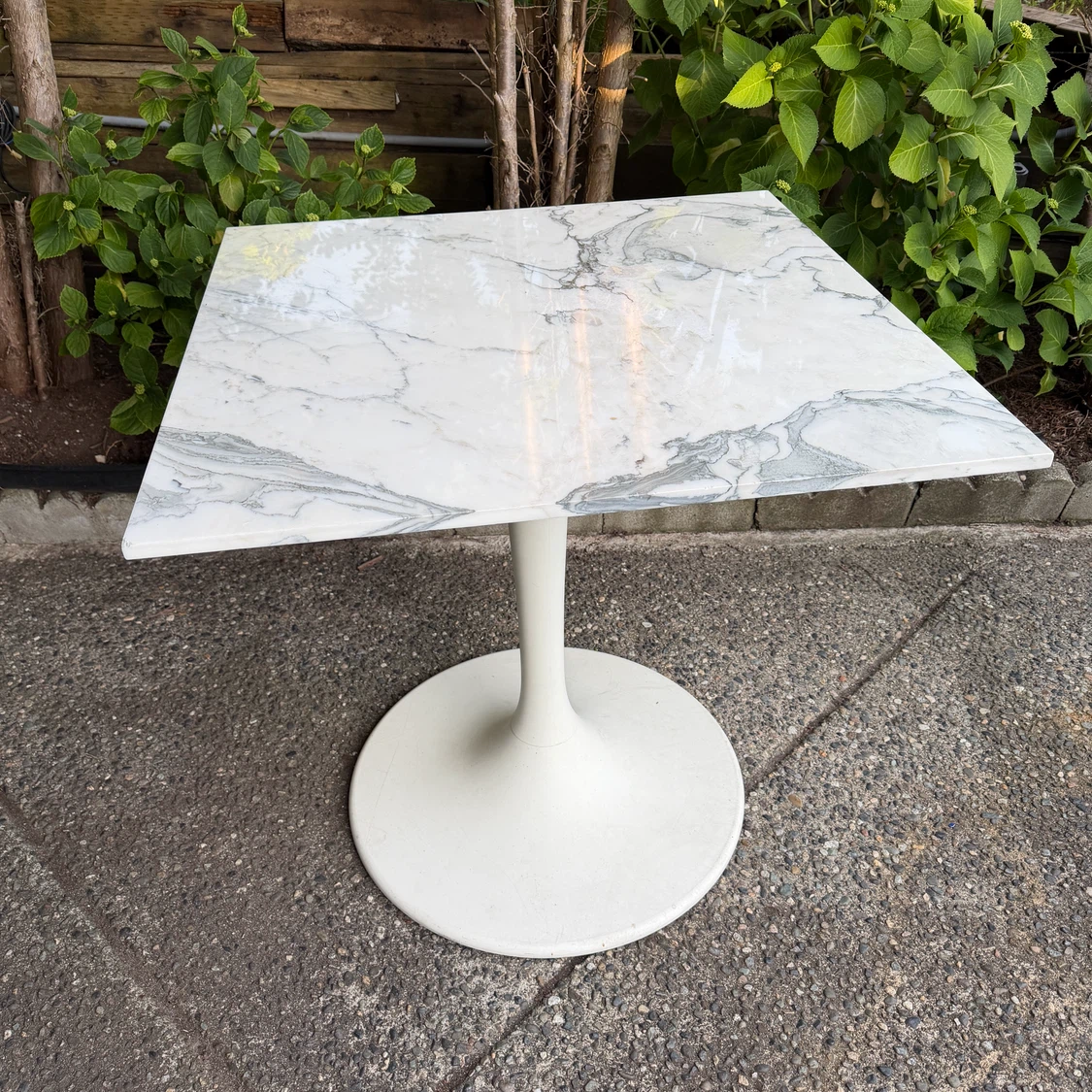 Square Marble Tulip Table