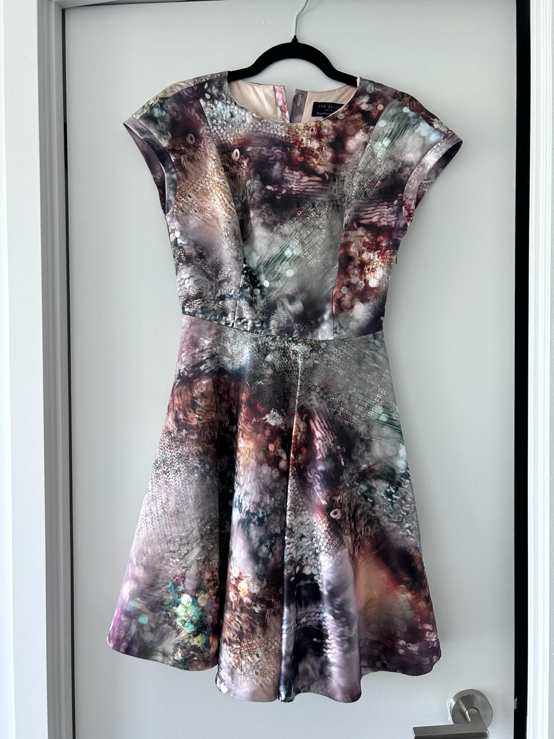 Ted Baker Mecia Sequin Print Dress Size 1