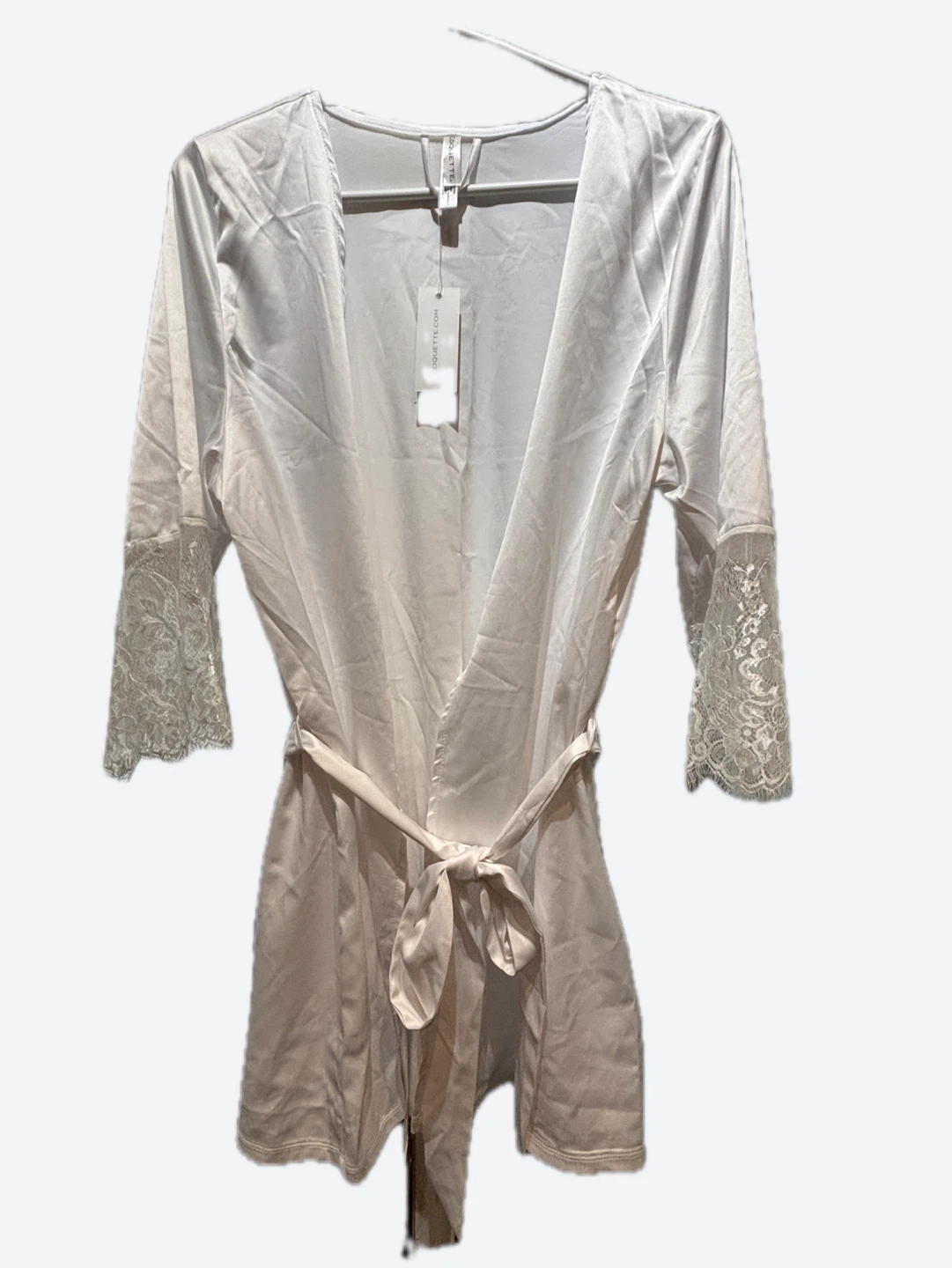 Wedding Robe with lace trim NEW OBO - photo 2