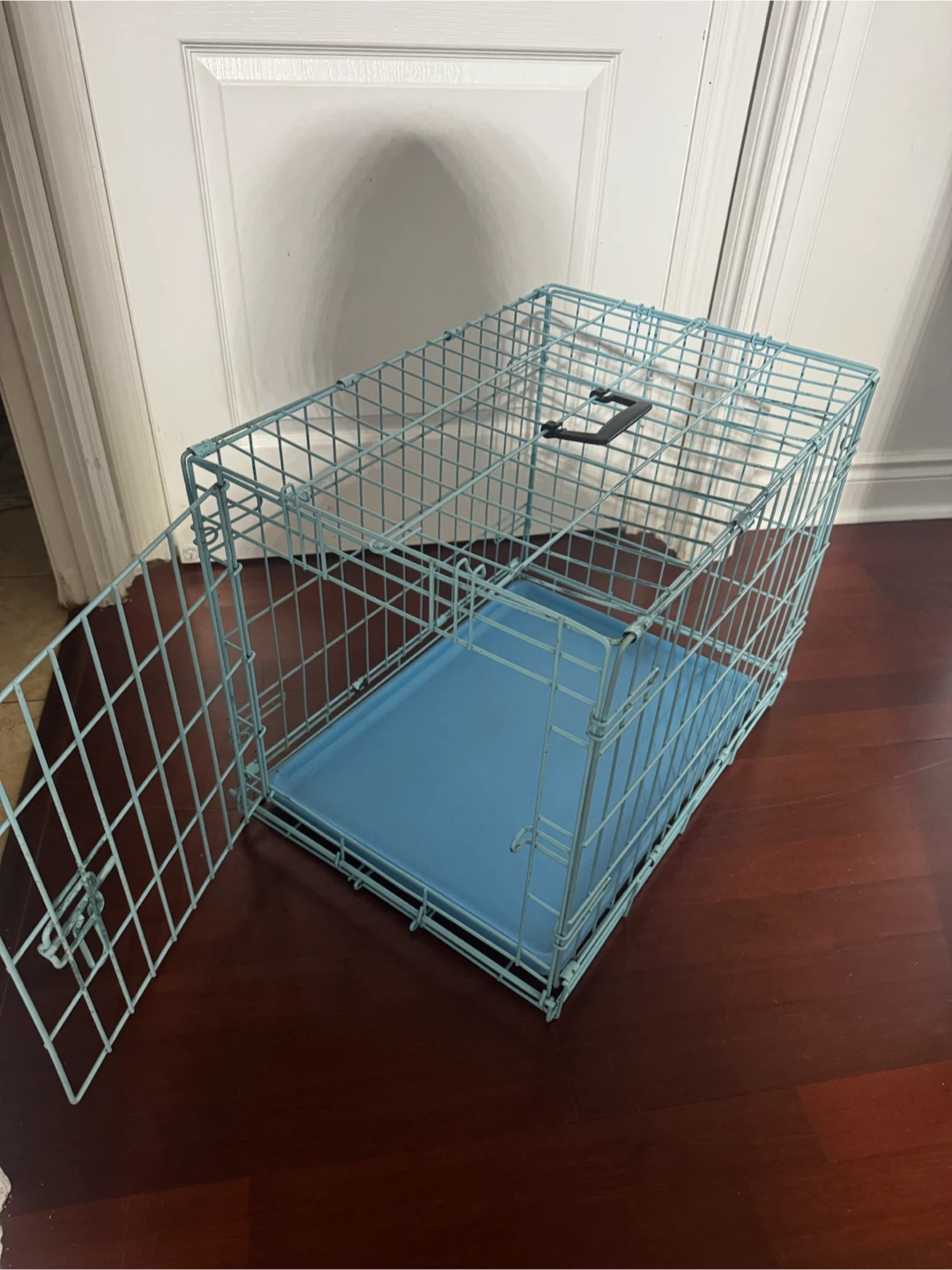 Light Blue Metal pet Crate - photo 2