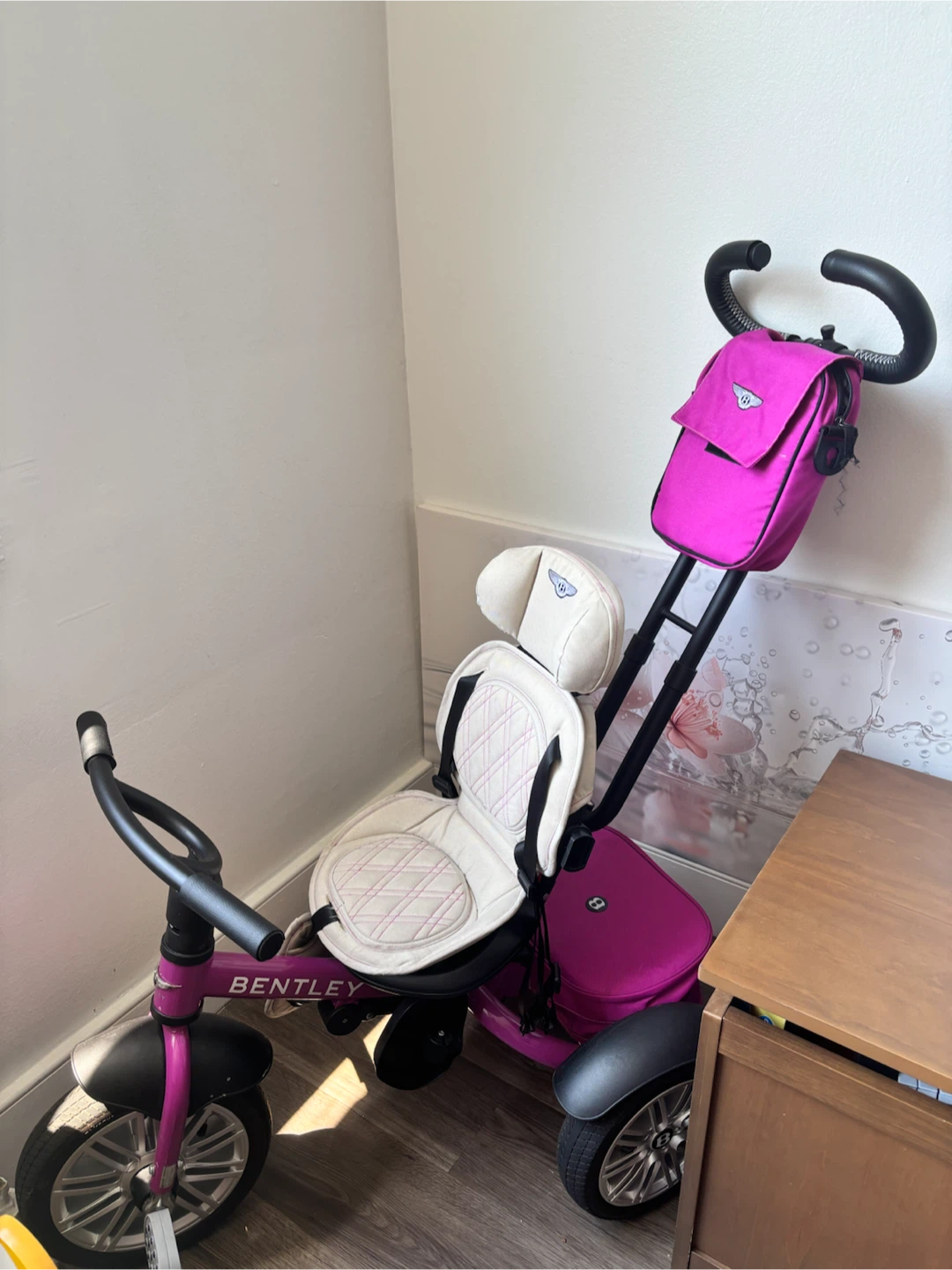 Bentley Pink Tricycle with Canopy