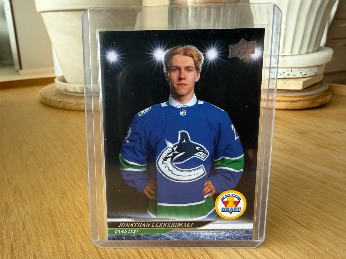 JOHNATHAN LEKKERIMAKI Canucks Round 1 Draft Hockey Card