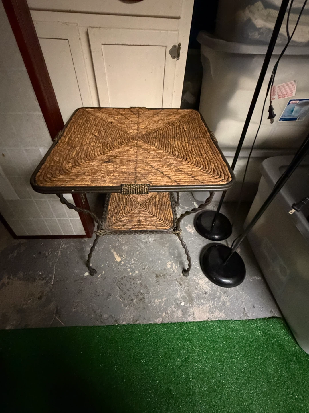 Woven Top Accent Table 21”L x 21” W x 24”H