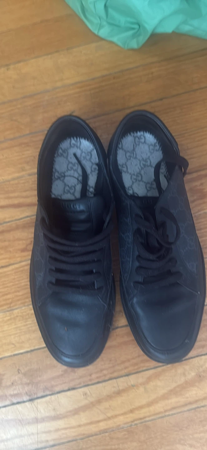 Gucci Black GG Monogram Sneakers - photo 3