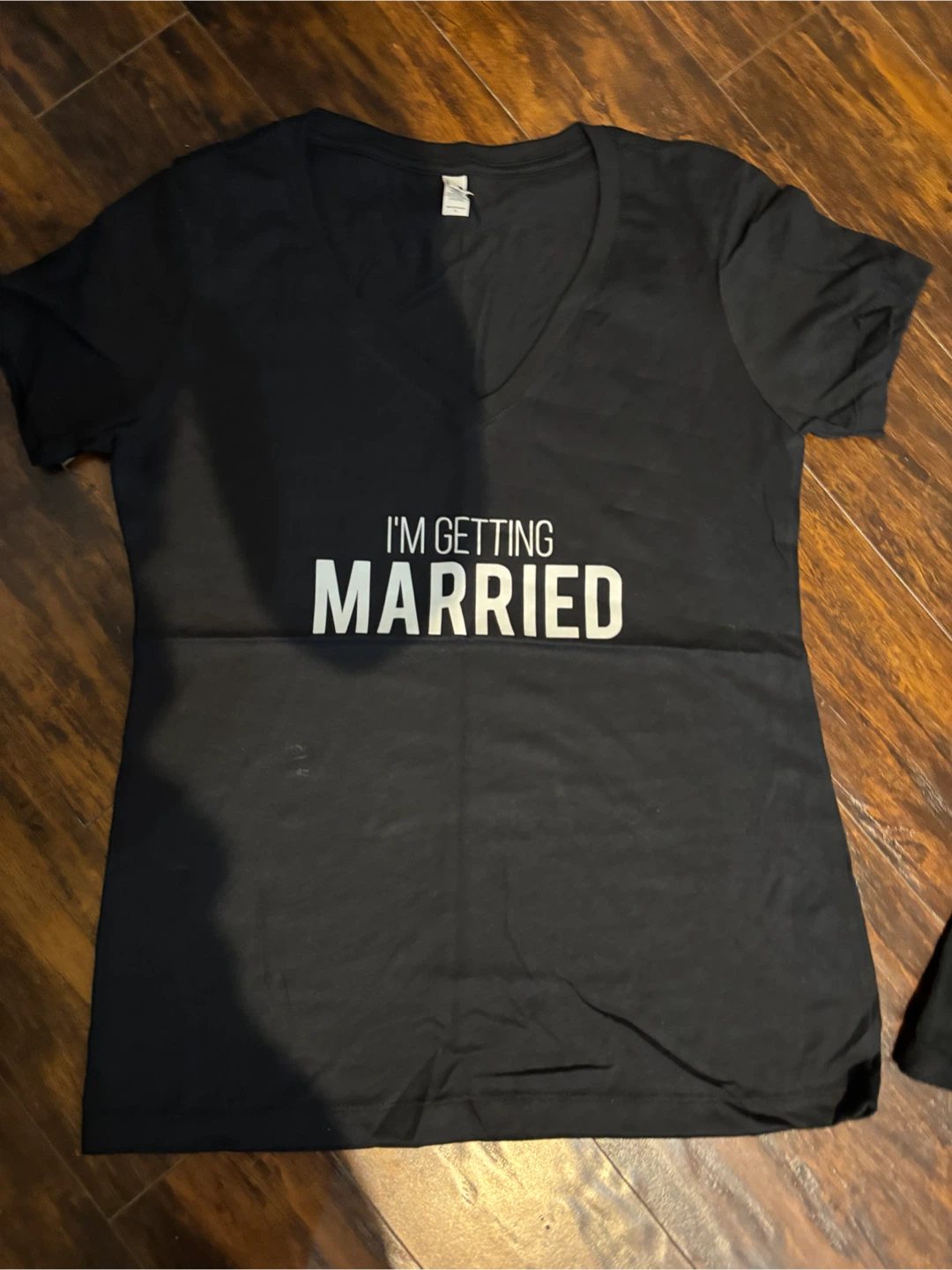 Bridal Party Black V-Neck T-Shirts - photo 3