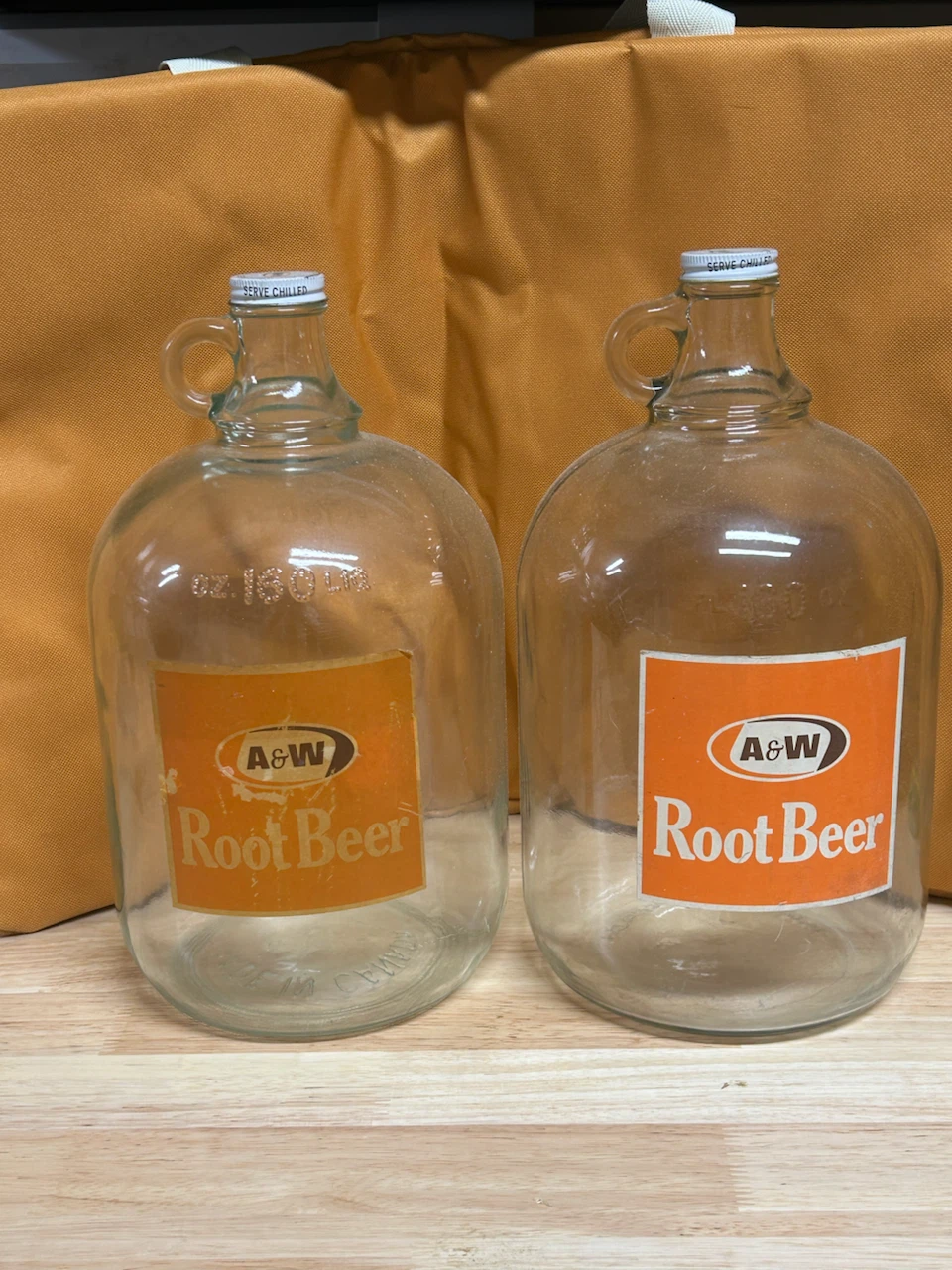 A&W Root Beer Glass Jugs (2)