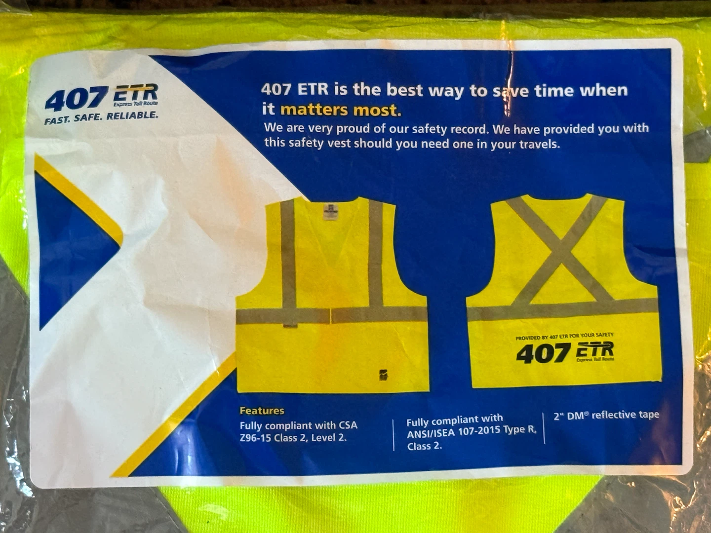 407 ETR Safety Vest (L/XL) CLASS 2