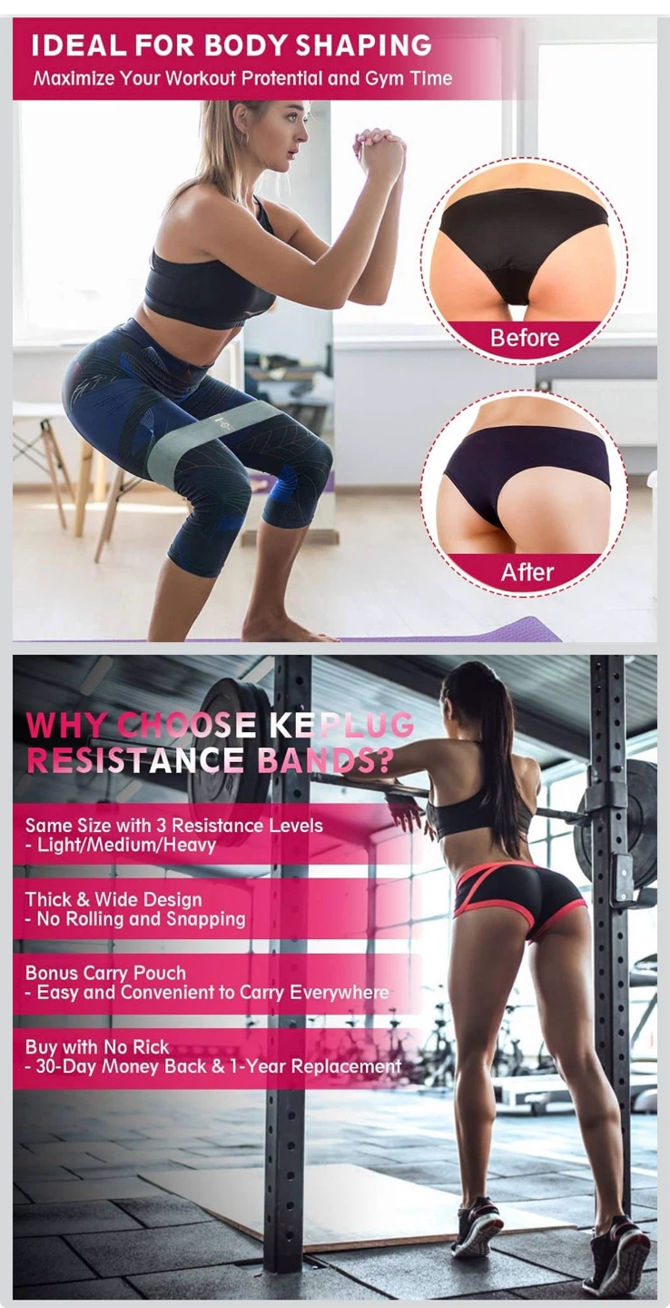 Fabric Resistance Glute Thigh Squat Training Bands - photo 3