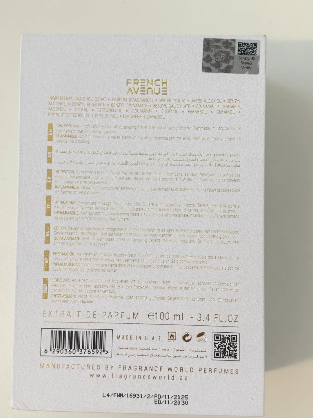 French Avenue IRIDA Extrait Eau de Parfum 100ml - photo 3