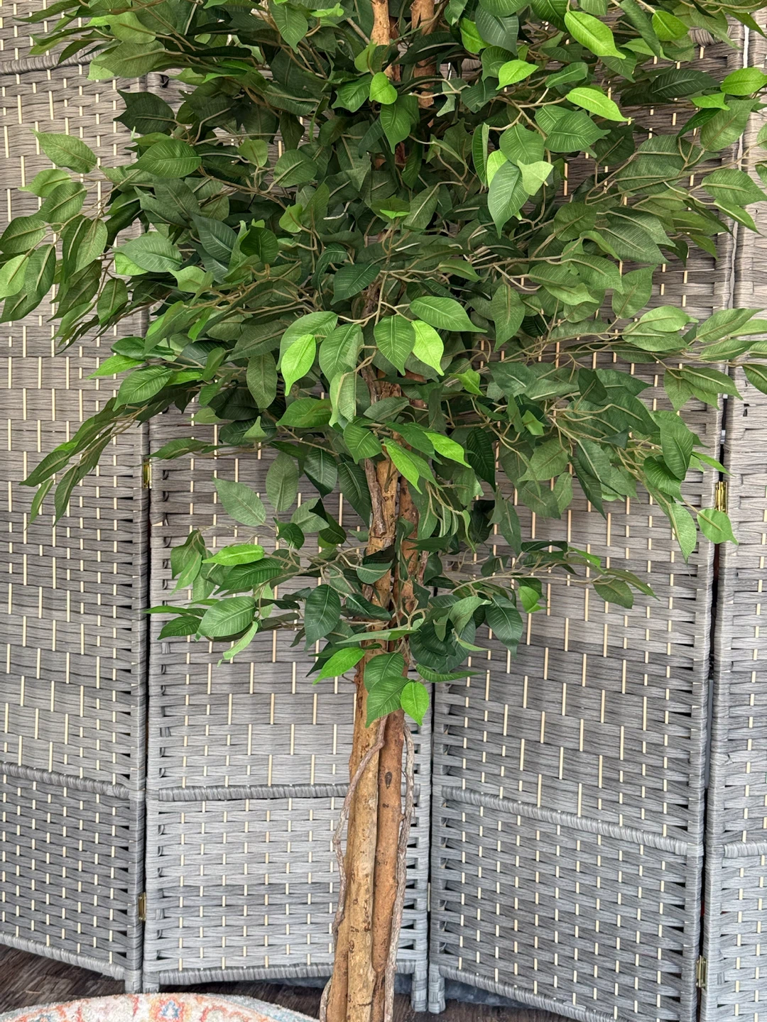 Tall Luxurious Artificial Tree: Triple Trunk & Dense Foliage - photo 3