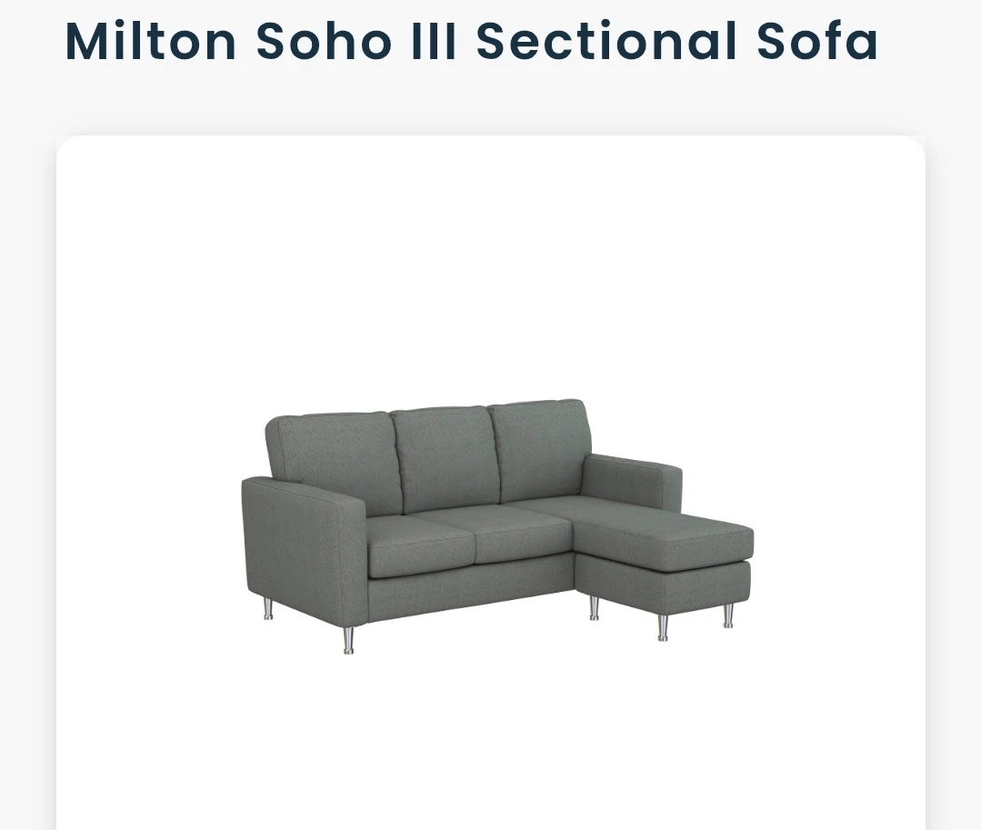 Milton Soho III Sectional Sofa new***