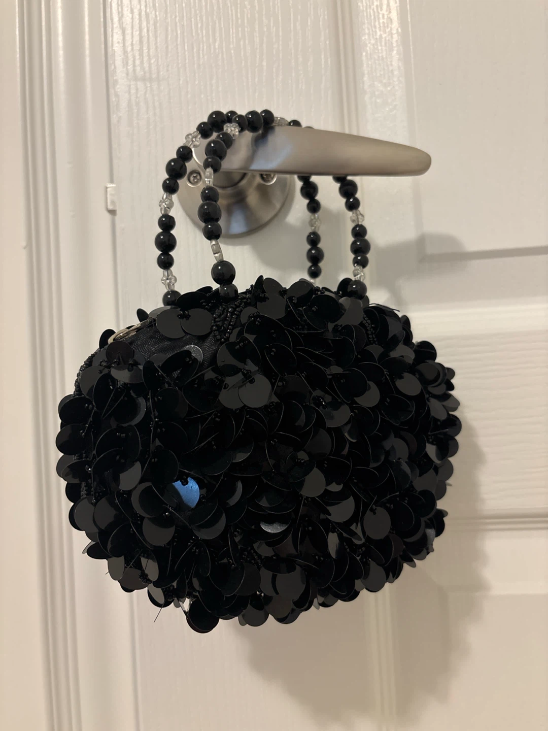 Black Sequin Evening Bag - photo 2