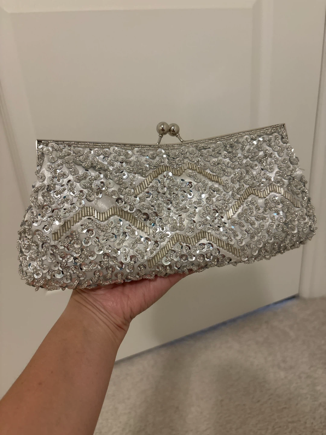 Sparkly Beaded Clutch Purse