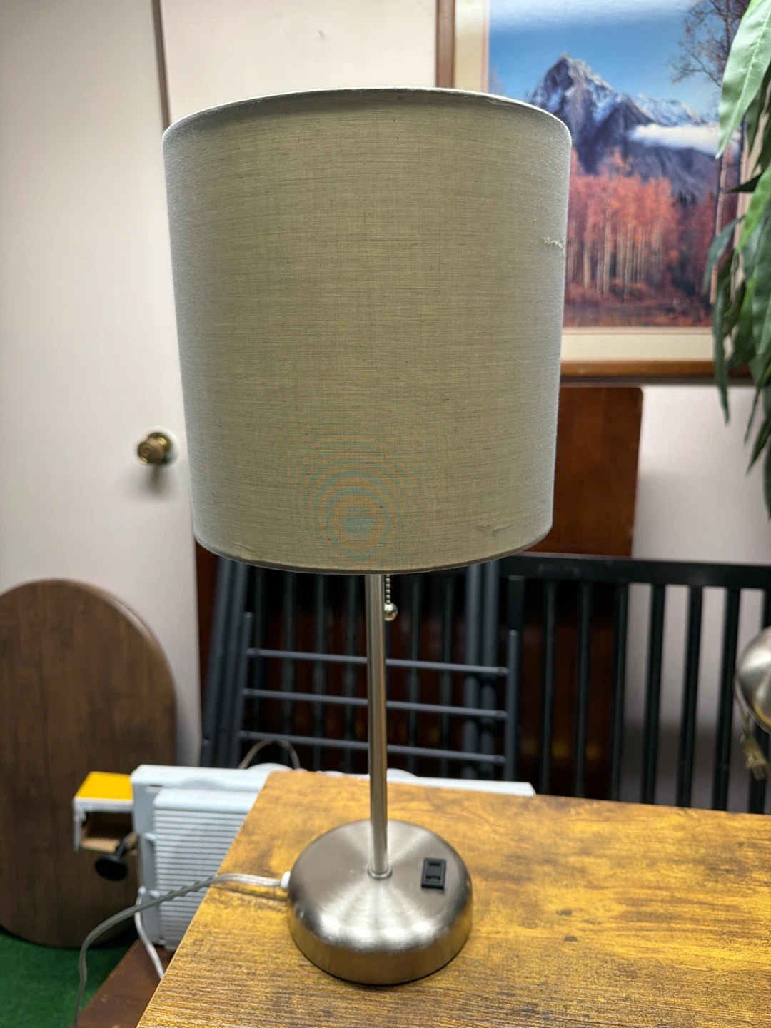 Table Lamp with Built-in Outlet