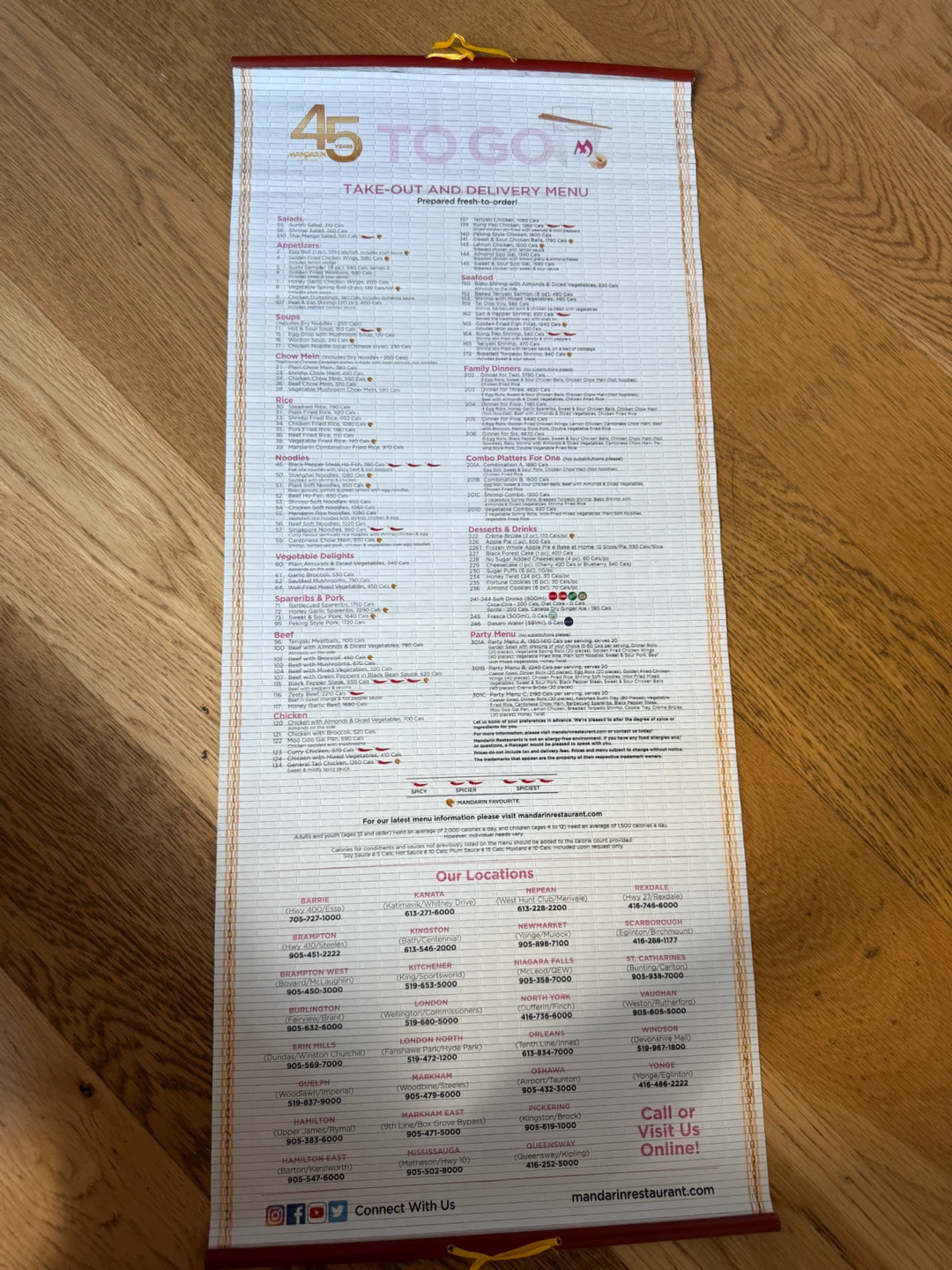 Mandarin Restaurant 2024 vintage scroll - photo 2