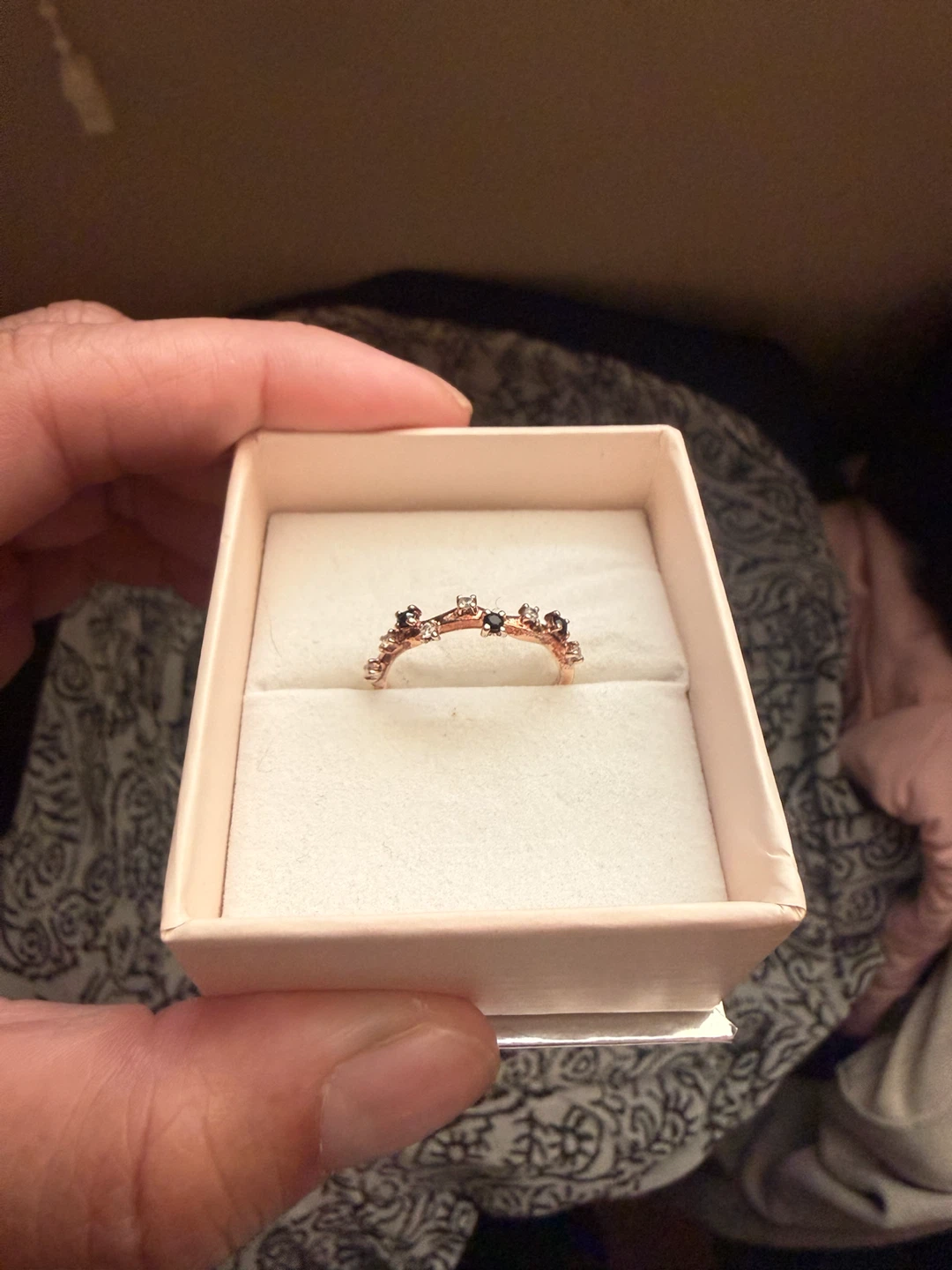 Black Onyx Ring - Stardust Band